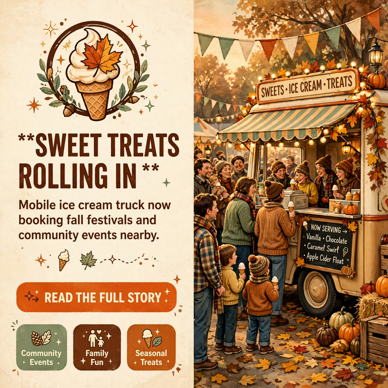Featured image for "🍦 Sweet Treats Mobile Truck Now Booking Fall Festival Events in Fort Oglethorpe"