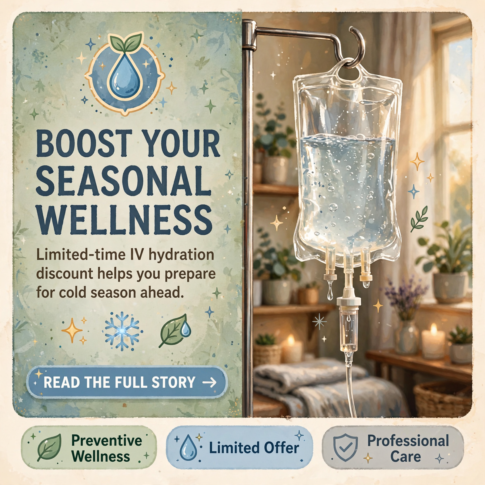 Featured image for "💧 IV Hydration Promotion Comes to McMinnville Wellness Center This Season"