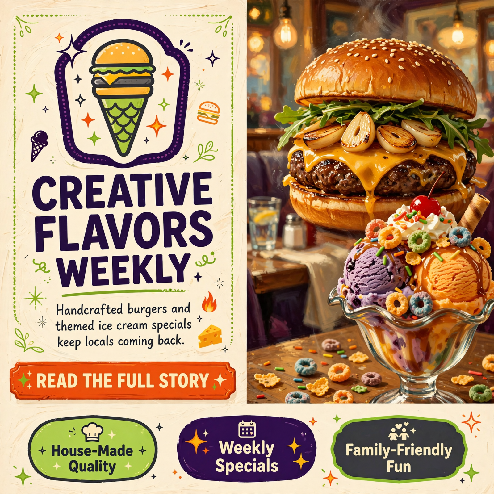 Featured image for "🍔 Weekly Specials at Zombie Ice Cream in Jasper - Handcrafted Burgers and Themed Treats"