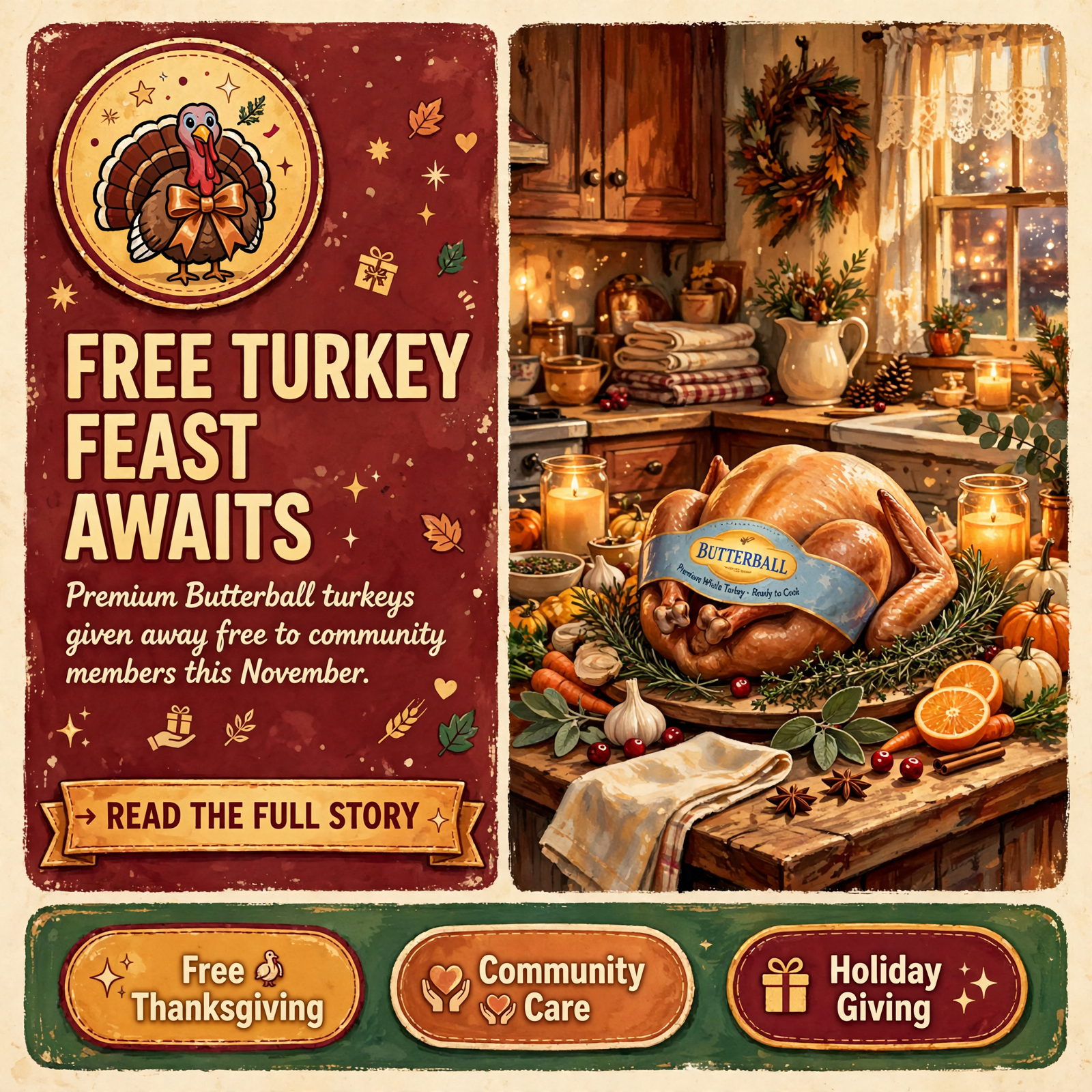 Featured image for "Free Butterball Turkey Giveaway in Hixson - November 21st at 10 AM 🦃"