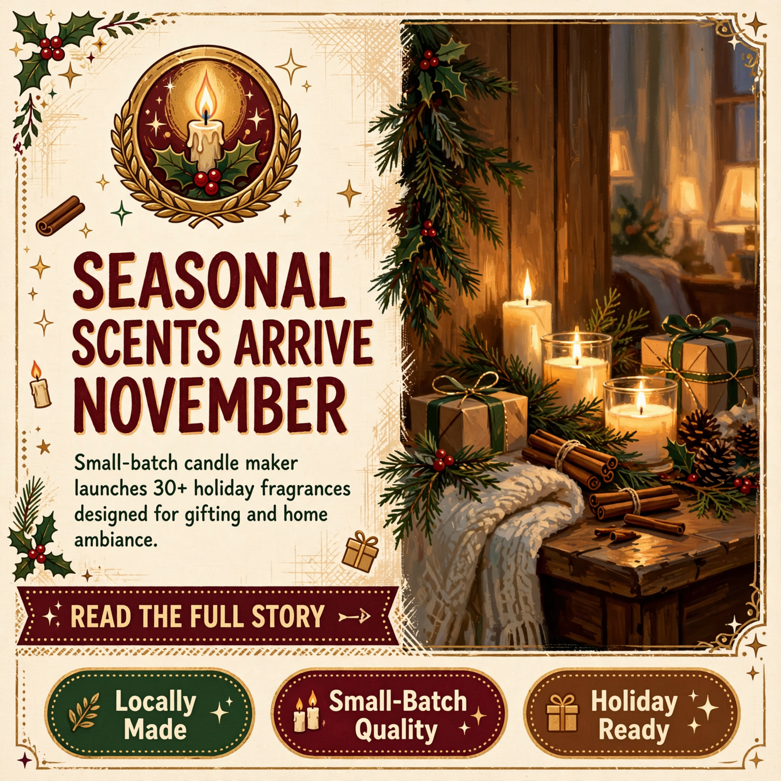Featured image for "🎄 Volunteer Mama Co Unveils Holiday and Winter Candle Collection Dropping November 1st"