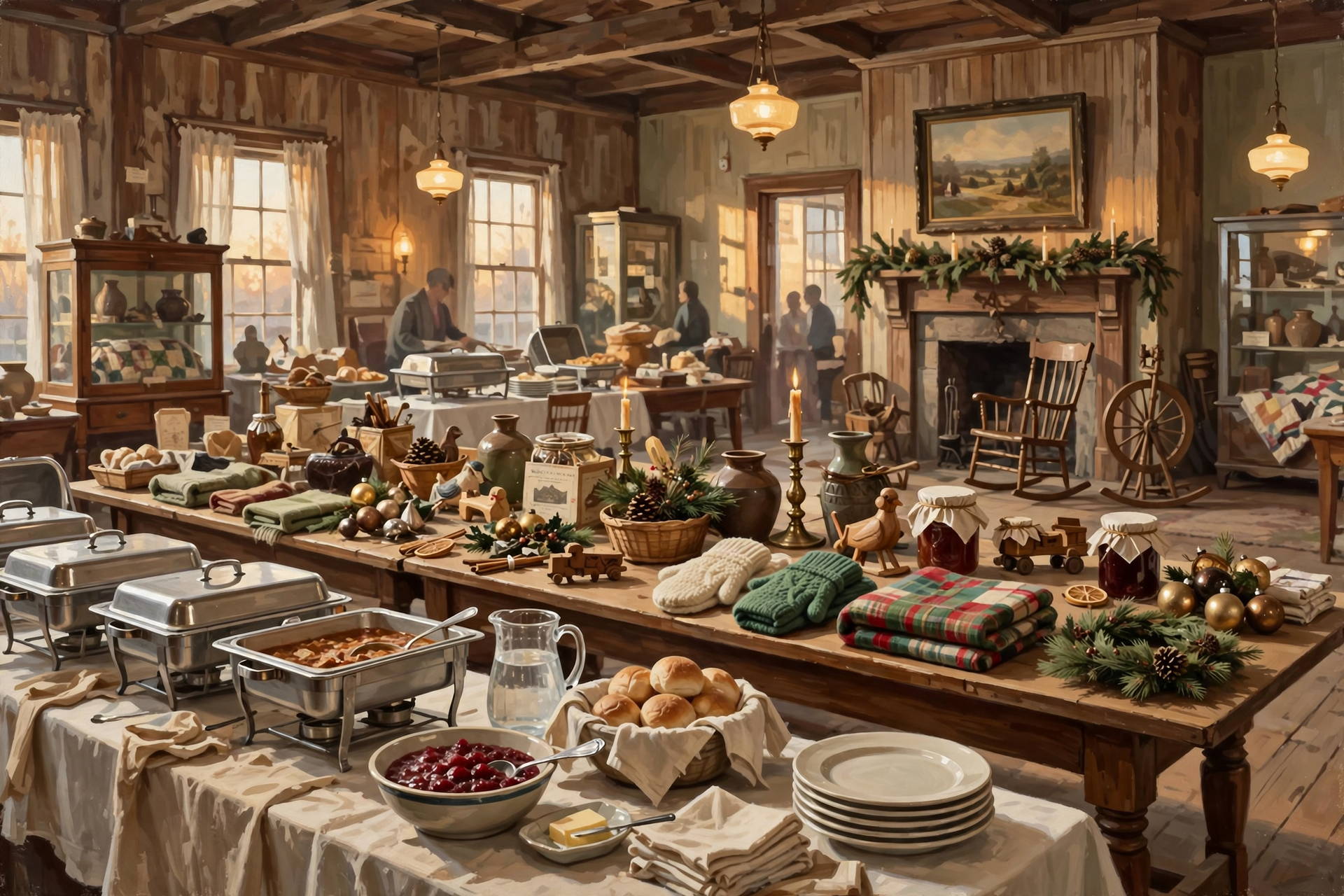 Illustration for 🎁 Bid on Holiday Treasures and Stay for Supper at Holiday House in Athens