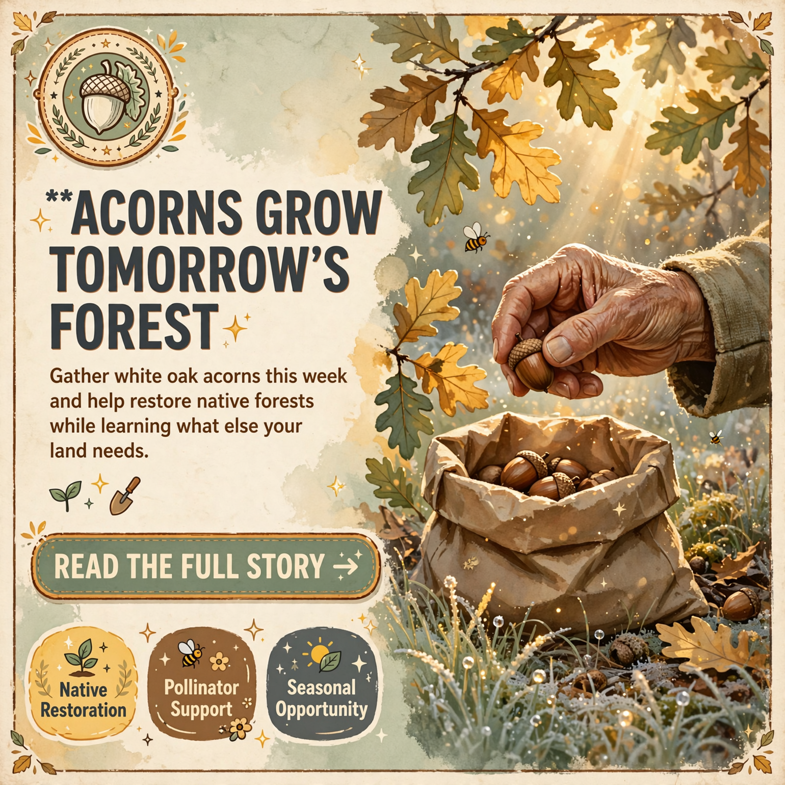 Featured image for "🌰 Pocket Some White Oak Acorns, Spare the Goldenrod, Check the Frost Clock, a Firmer Calf Market and a Nov. 9 Loan Date — Your Farm &…
