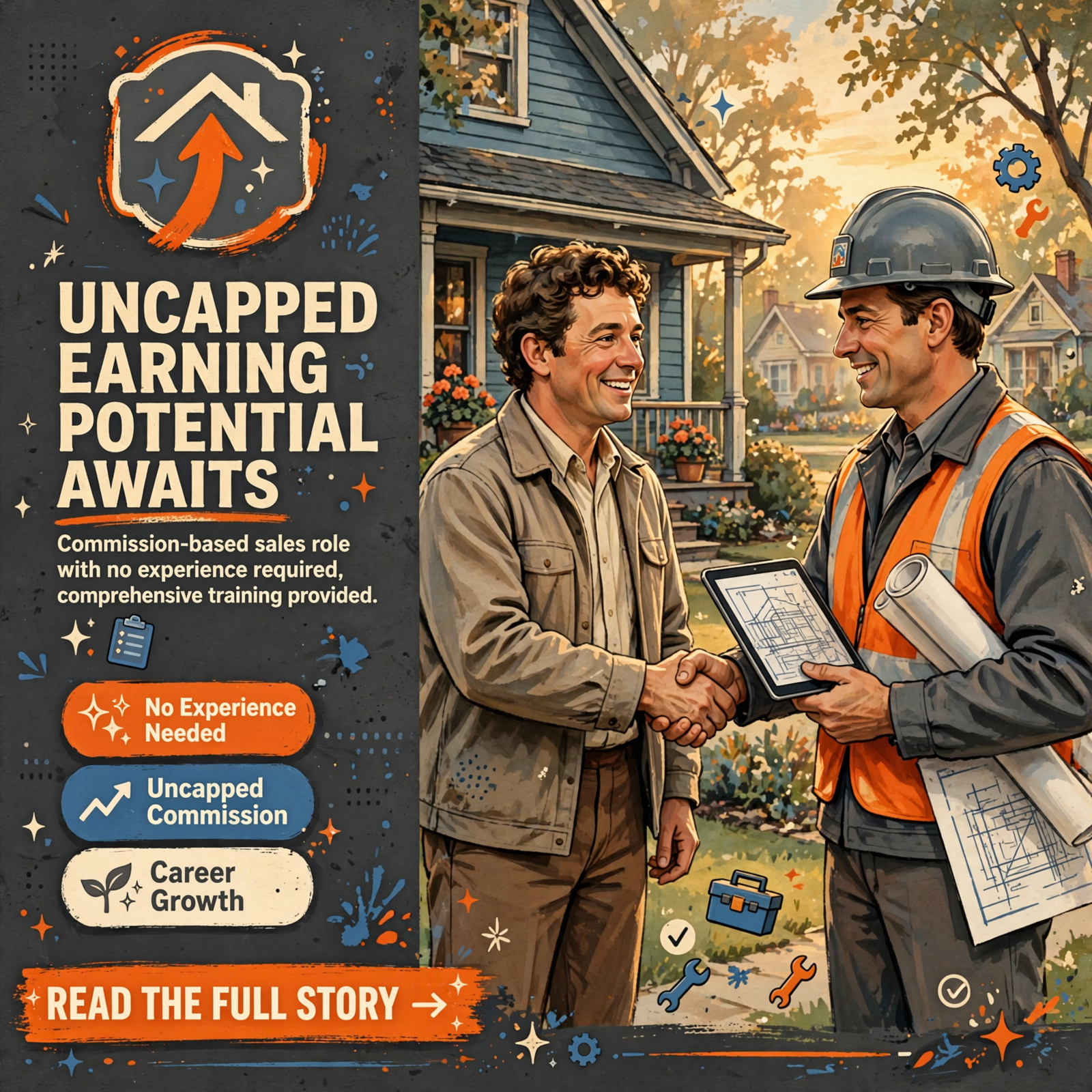 Featured image for "🏗️ Low Key Roofing Co . Hiring Sales Representatives in Chattanooga Area"