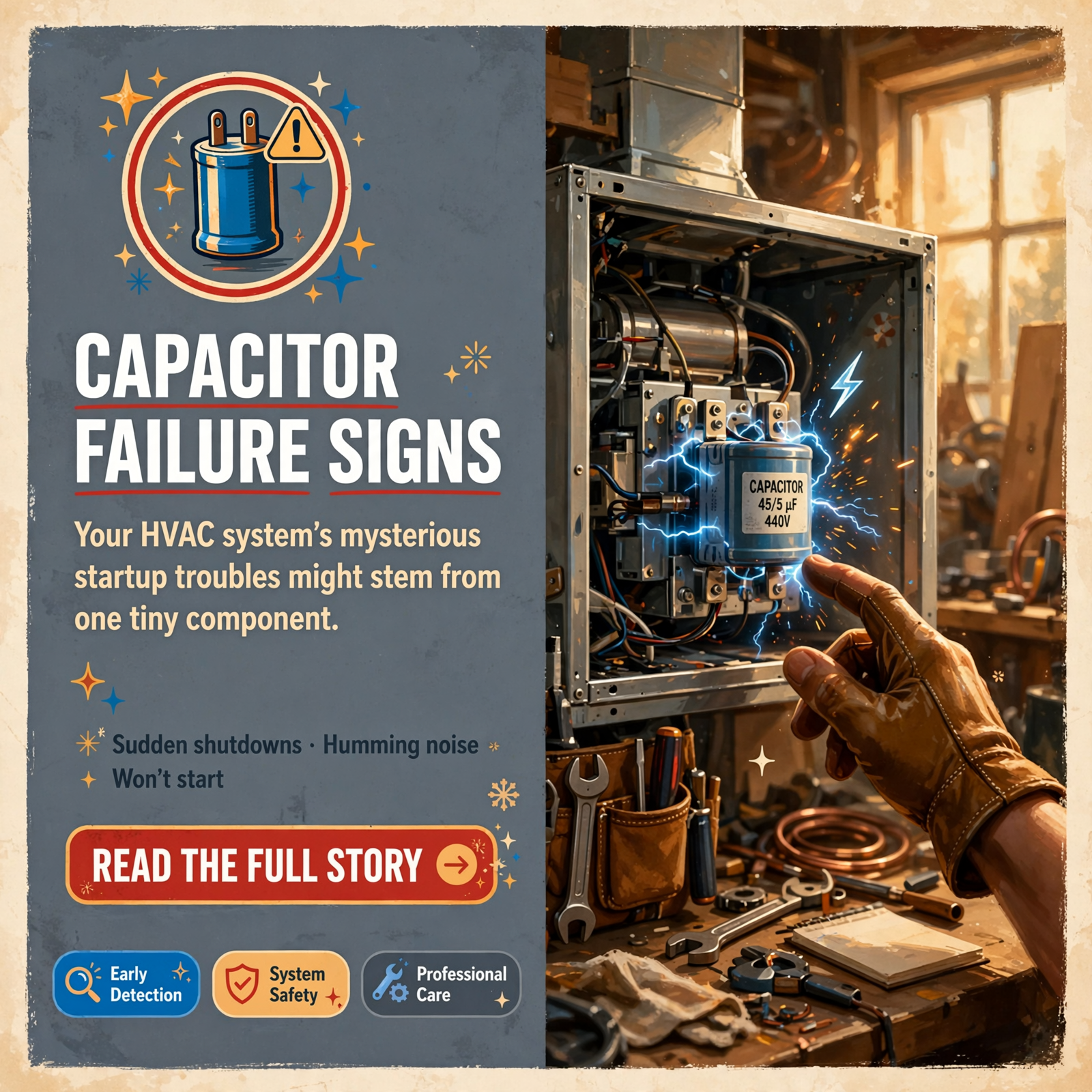 🛠️ Is Your HVAC System Struggling to Start? A Failing Capacitor Might Be Why — Featured Image Featured image for "🛠️ Is Your HVAC System Struggling to Start? A Failing Capacitor Might Be Why"