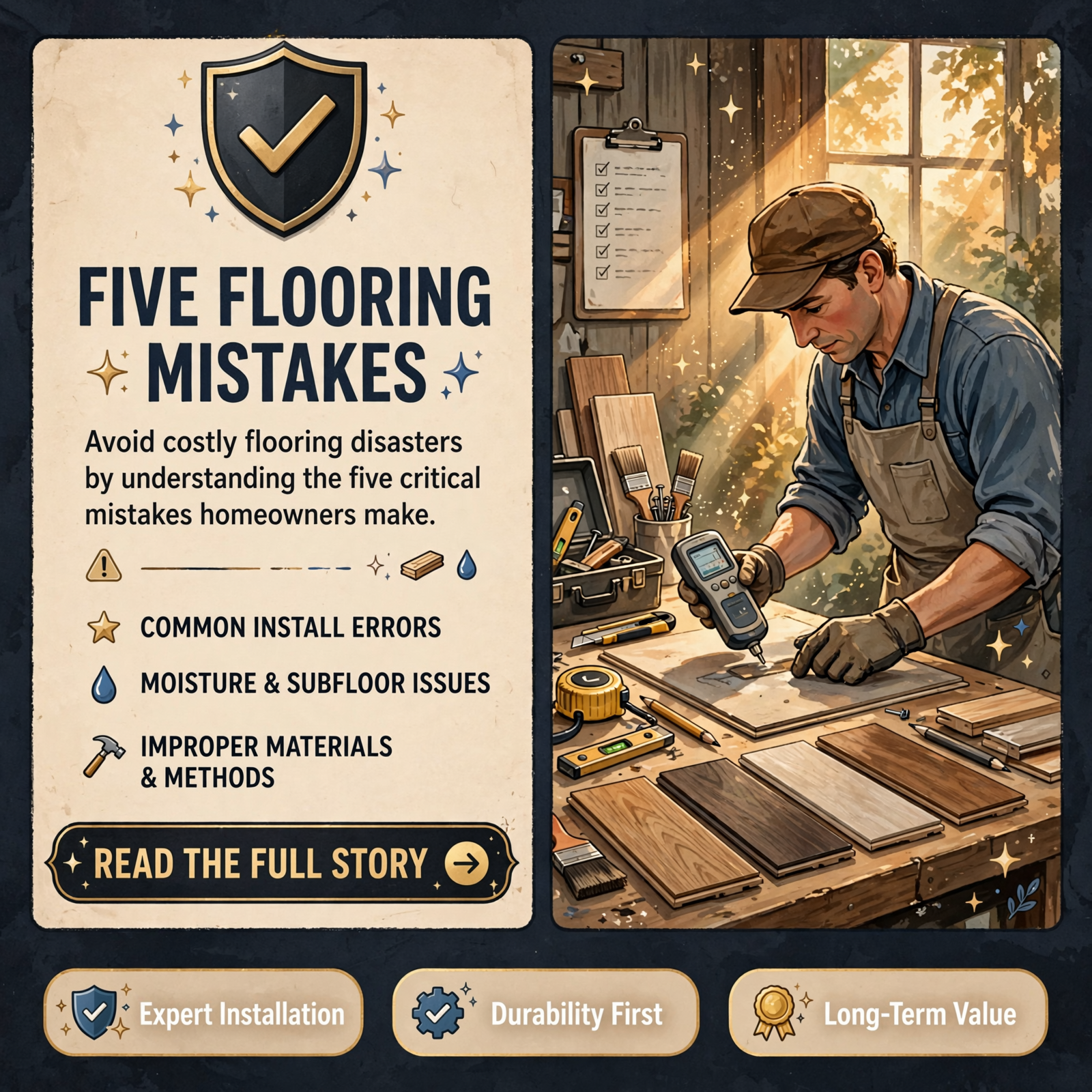 Featured image for "🏠 Five Flooring Mistakes That Could Turn Your Dream Project Into a Costly Headache"