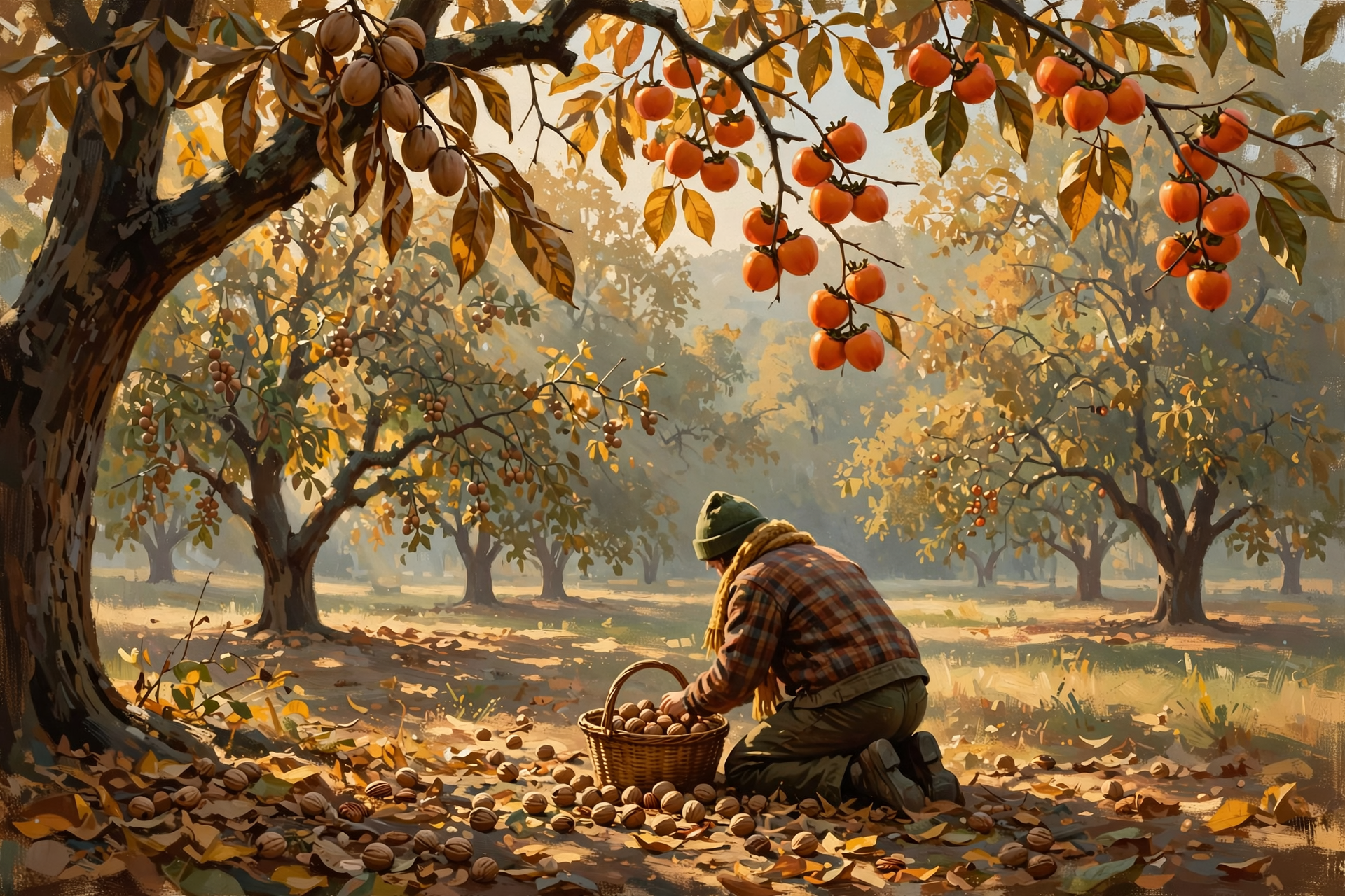 Illustration for 🌰 Gather Persimmons, Walnuts and Pecans at the Cookeville Food Forest's Foraging Day