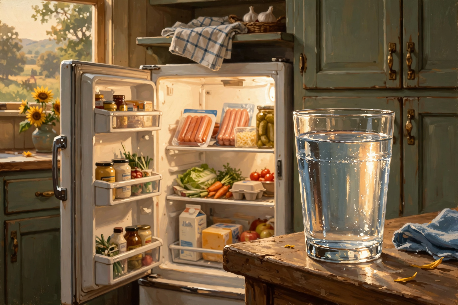 Illustration for 🌻 A Glass of Water, a Look in the Fridge, and an Easy Week