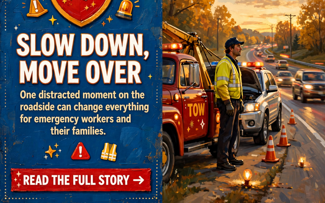 🚨 Roadside Safety Reminder: Slow Down, Move Over, Save a Life