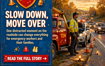 🚨 Roadside Safety Reminder: Slow Down, Move Over, Save a Life