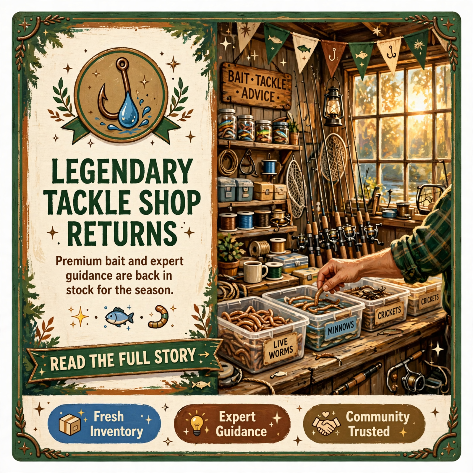 Featured image for "🎣 Jack's Bait & Tackle Shop Returns with Fresh Stock in Chattanooga"