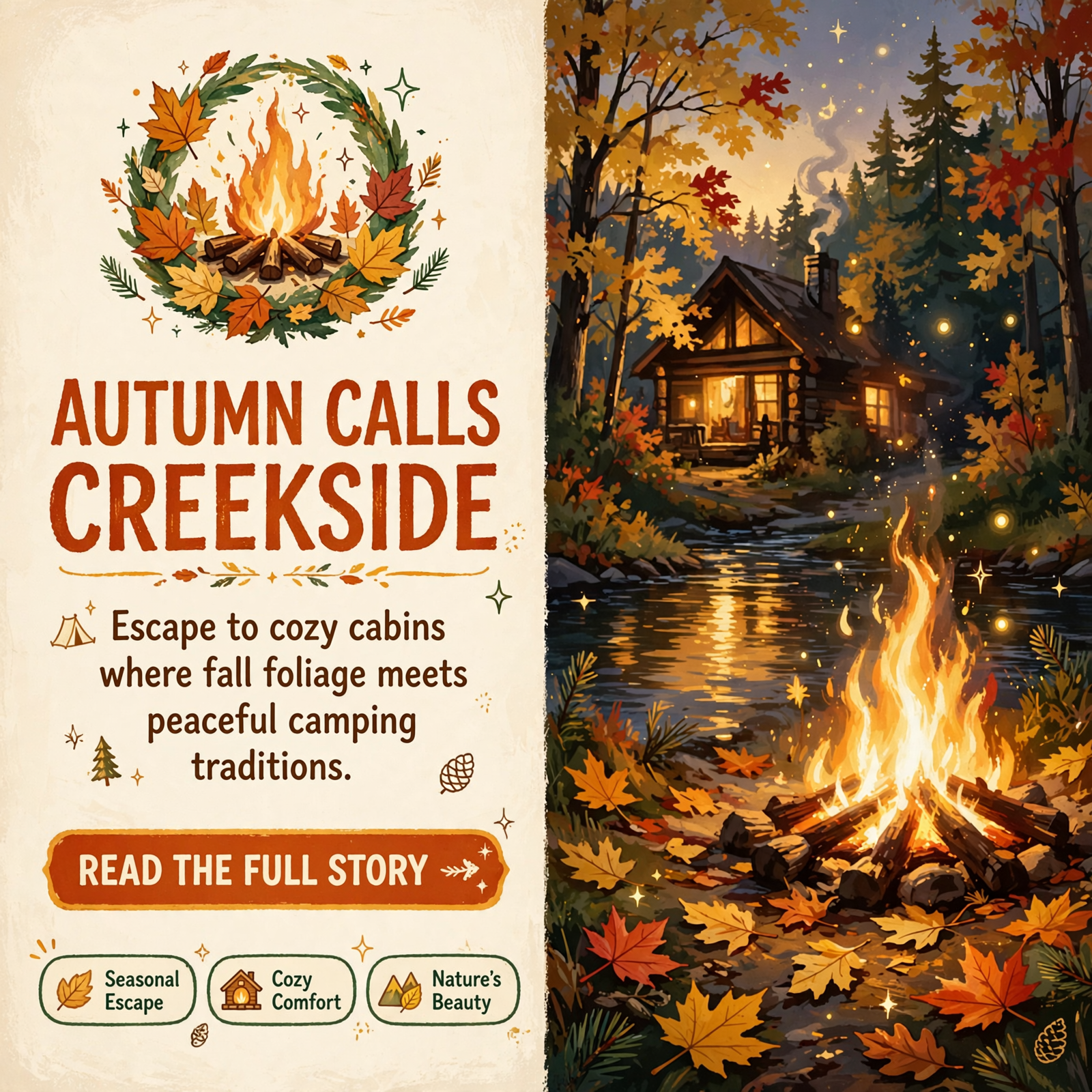 Featured image for "🏕️ Fall Getaway at Stillwaters Creek Campground & Cabins in Spencer"