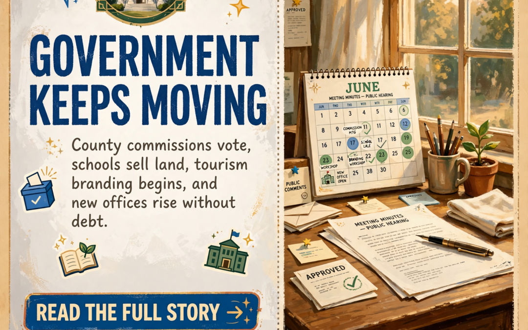 🏛️ Courthouse Corner: Van Buren’s Commission Results Are In, Sequatchie Schools Sell a Spare Lot on Jones Drive, Dunlap Talks Tourism, and Bledsoe Builds a School Office Without Borrowing