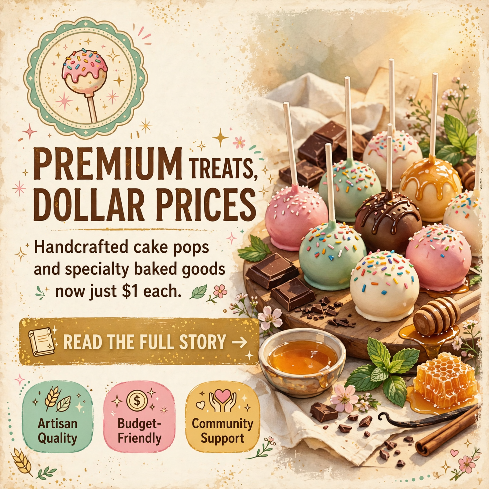 Featured image for "🍰 Cake Pops By Chelsey Offers Dollar Deals on Handcrafted Treats in Crossville"