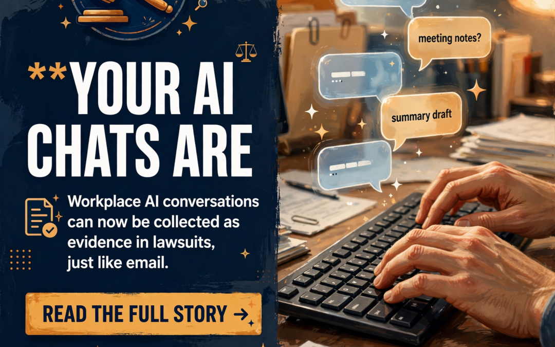 💬 Your AI Chats Are Now Evidence: Discovery Tools Learn to Collect Them, Clients Keep More Work In-House, and Courts Want to Know Which AI You Used