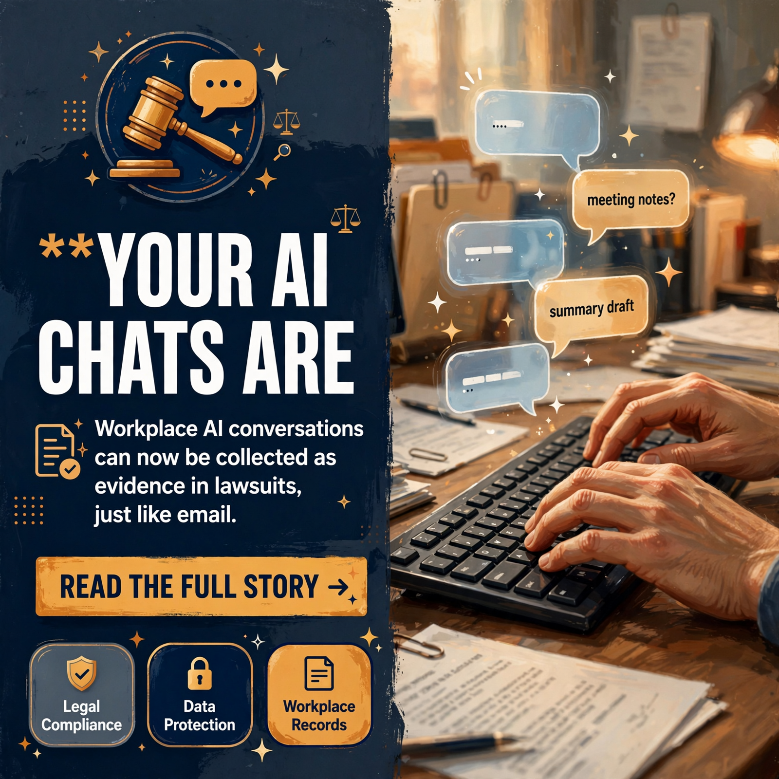Featured image for "💬 Your AI Chats Are Now Evidence: Discovery Tools Learn to Collect Them, Clients Keep More Work In-House, and Courts Want to Know Which AI…