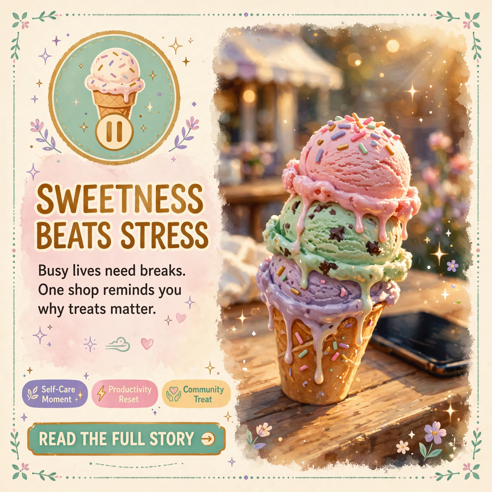 Featured image for "🍦 Take a Sweet Break: Sweet Treats - Ice Cream & Milkshakes Reminds Fort Oglethorpe to Pause and Recharge"