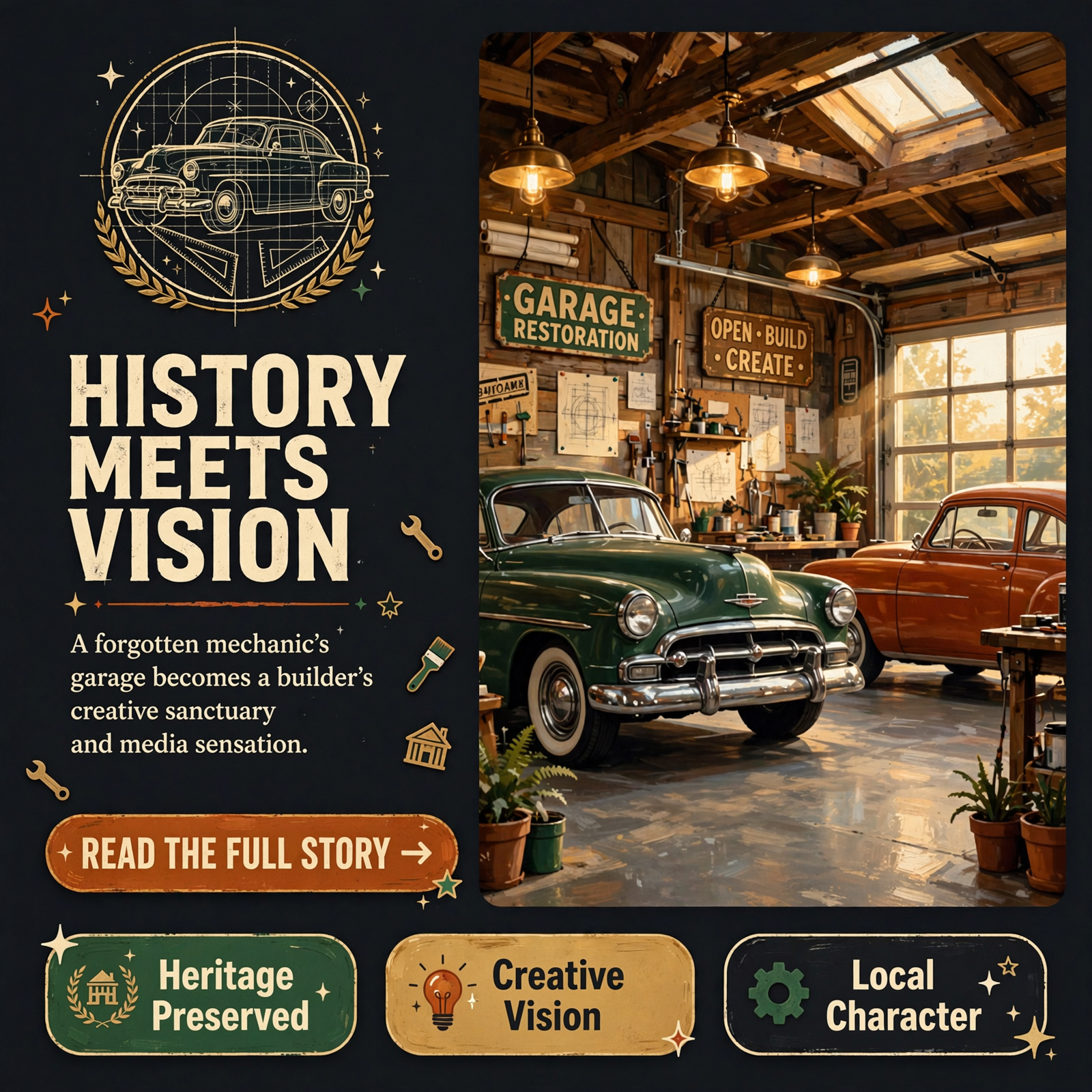 Featured image for "🏛️ Ooltewah's Historic Garage Transformed: Josh Cain Featured in CityScope Magazine"