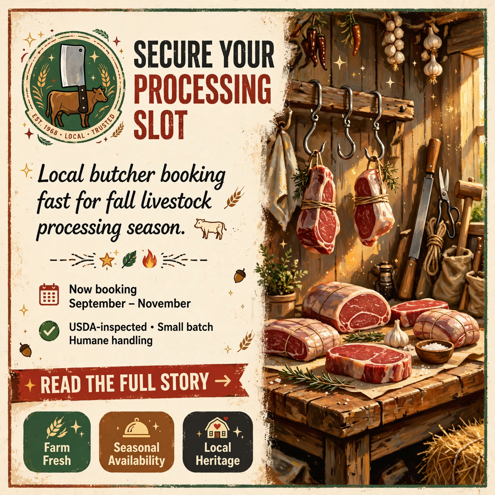 🥩 Wyatt’s Custom Slaughter Scheduling Processing Appointments in Crossville — Featured Image Featured image for "🥩 Wyatt's Custom Slaughter Scheduling Processing Appointments in Crossville"