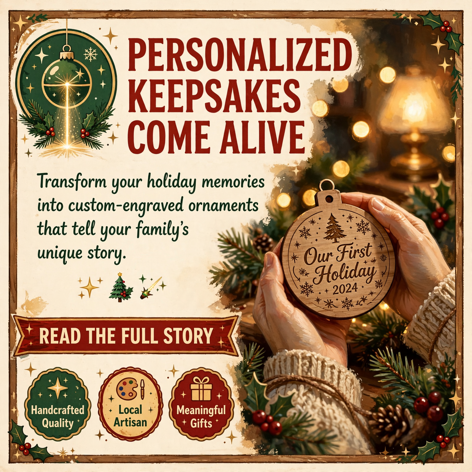 Featured image for "🎄 Custom Christmas Ornaments & Handmade Gifts from Country Boys Laser in Soddy-Daisy"