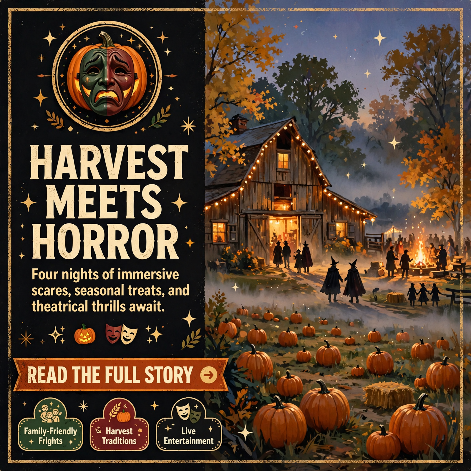 Featured image for "🎃 Haunted Grounds at McDonald Farm - Four Nights of Halloween Attractions, Food & Fall Fun in McDonald"