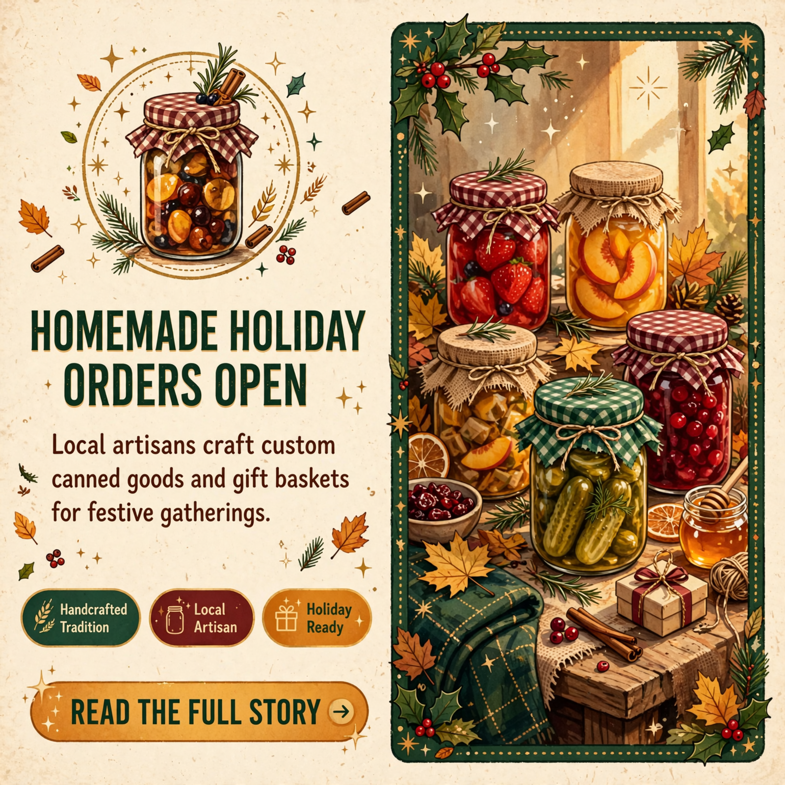 Featured image for "🫙 Order Holiday Canning & Homemade Goodies from D.A.M GOOD in Hixson - Thanksgiving & Christmas Deadlines Set"