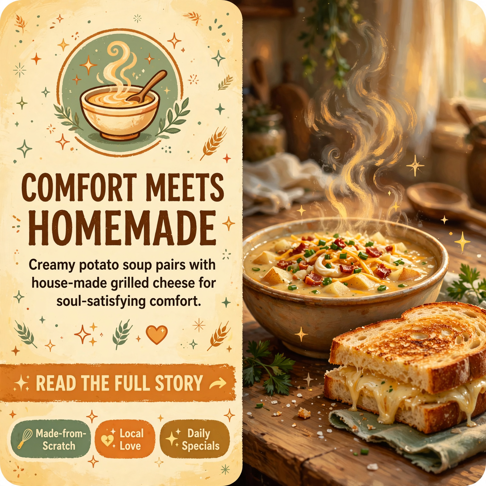 Featured image for "🍲 Fix'nz 4 The Soul Serves Up Loaded Potato Soup & Grilled Cheese Comfort Meal in Dunlap"