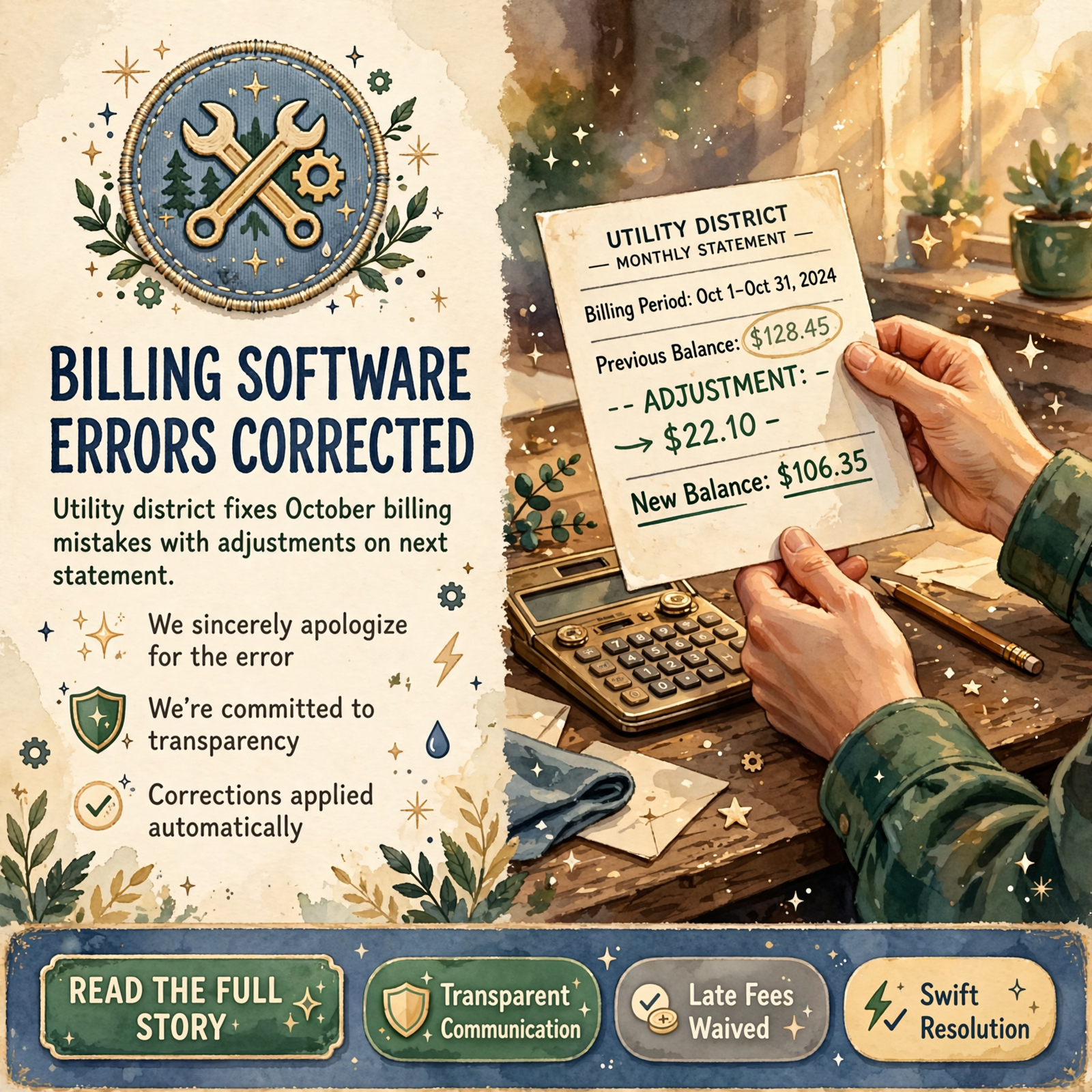 Featured image for "⚠️ Fall Creek Falls Utility District Addresses October Billing Software Errors"