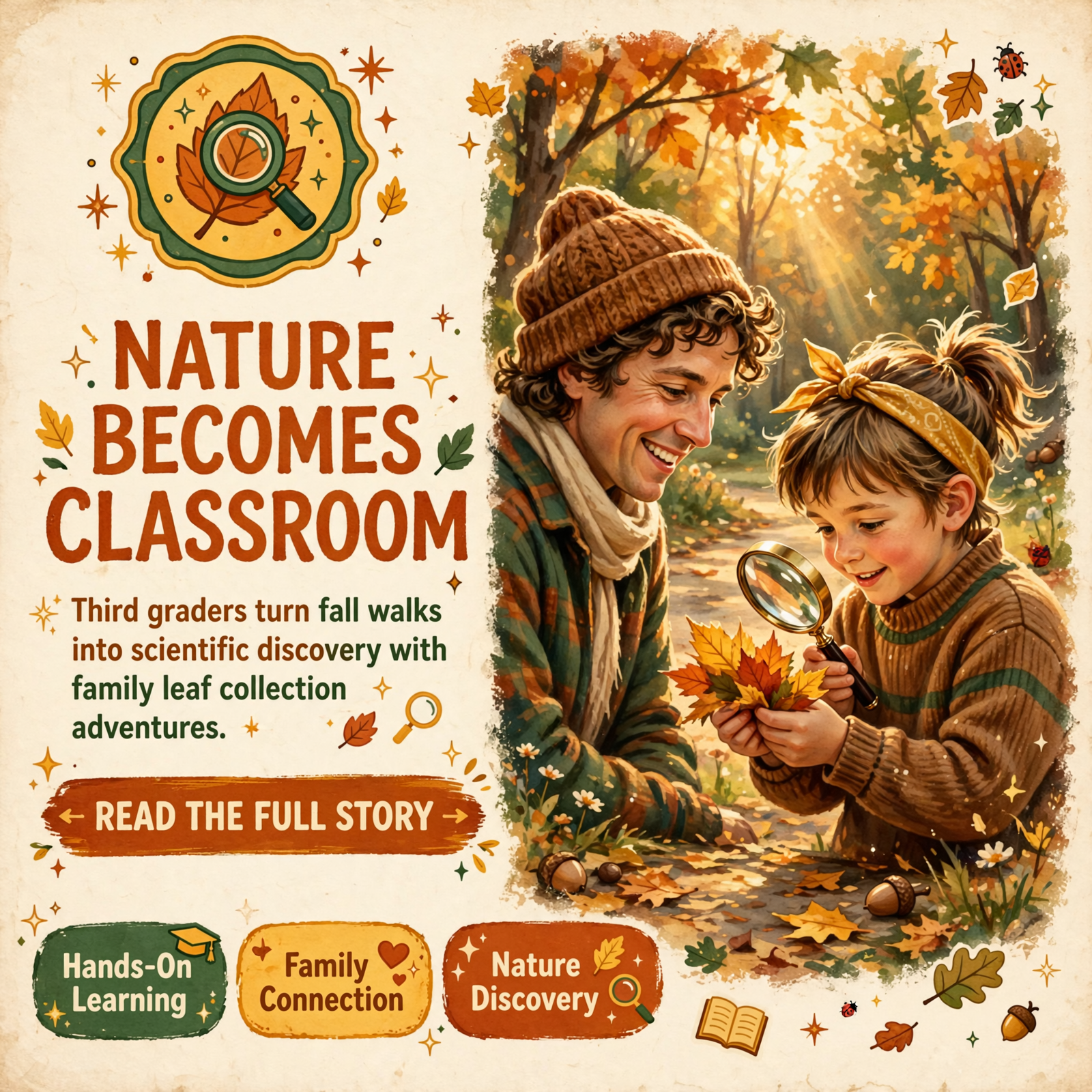 Featured image for "🍂 Mrs. Beth's Third Grade Science Brings Fall Learning to Life with Leaf Collection Project"