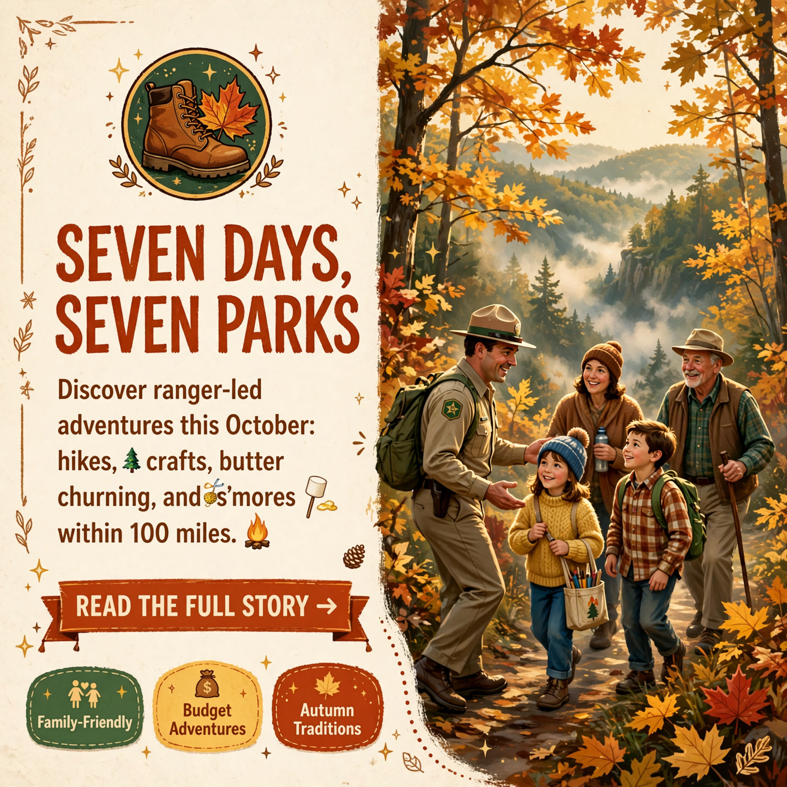 Featured image for "🧭 Hundred-Mile Happenings: Fall Color at Stone Door, Granny Squares and Shorebirds at Harrison Bay, Butter Churning at Cumberland…