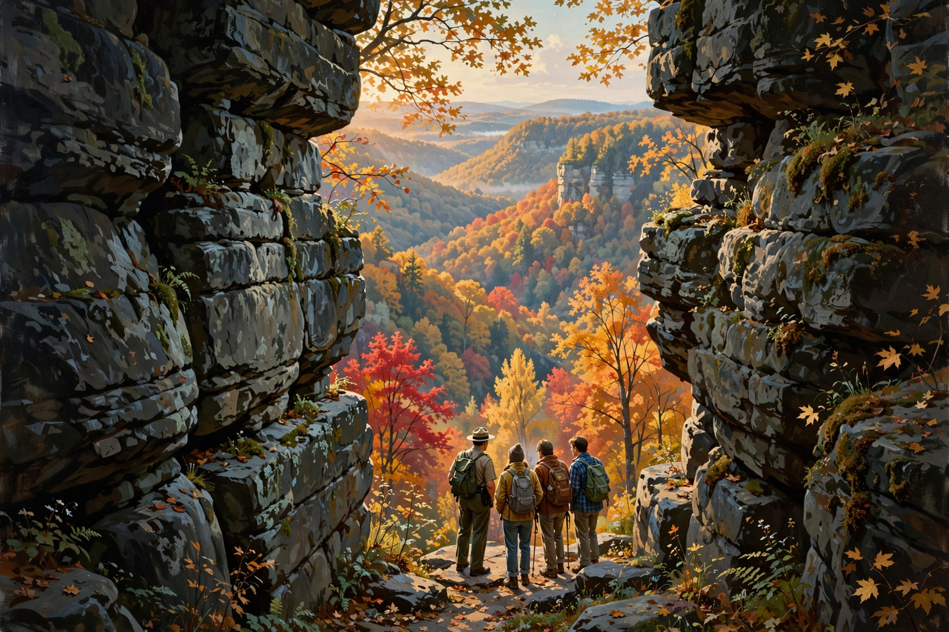 Illustration for 🍁 Stand in the Stone Door and Soak Up the Fall Color With a Ranger