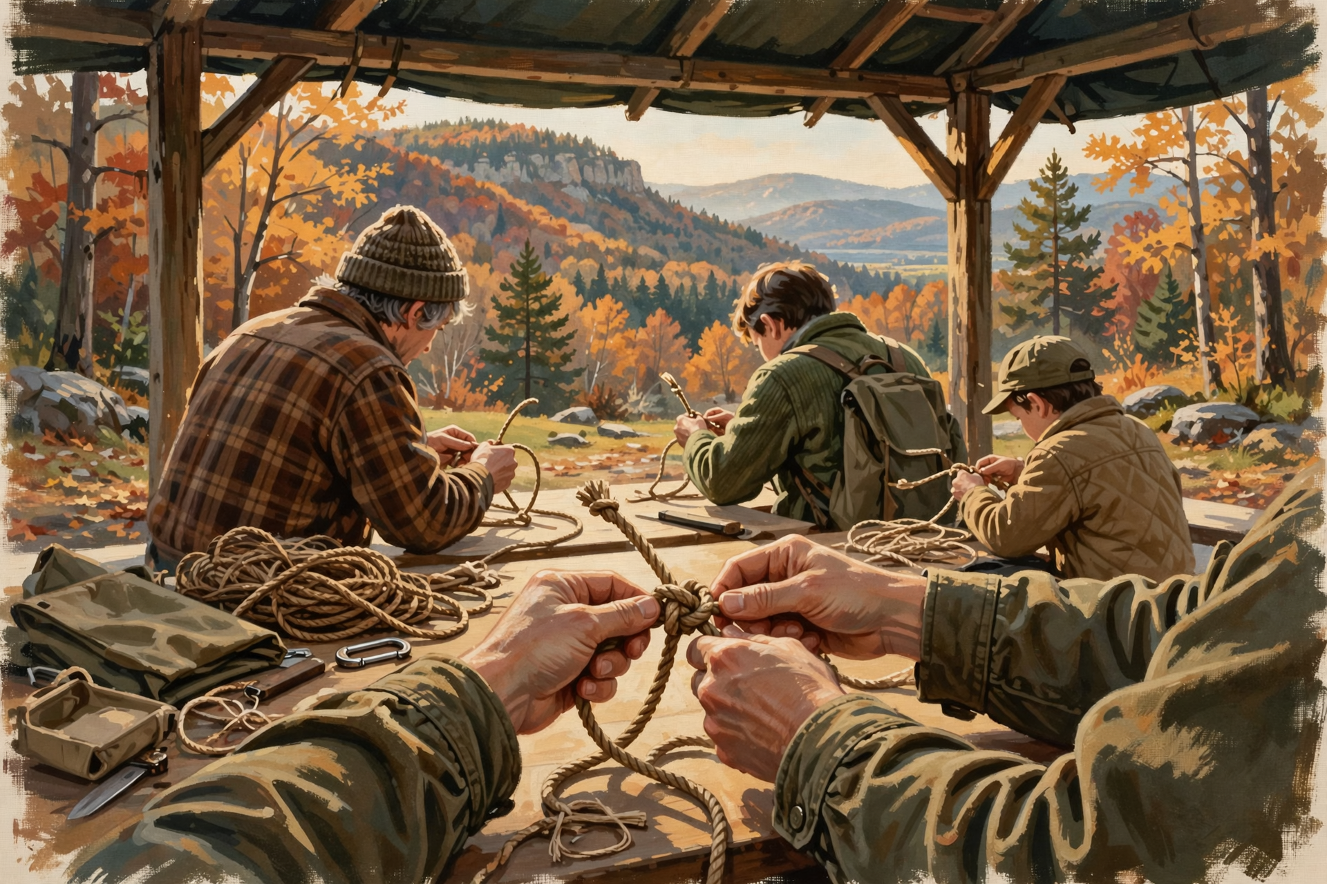 Illustration for 🪢 Learn the Knots That Hold a Tent, a Tarp and a Load at Fiery Gizzard