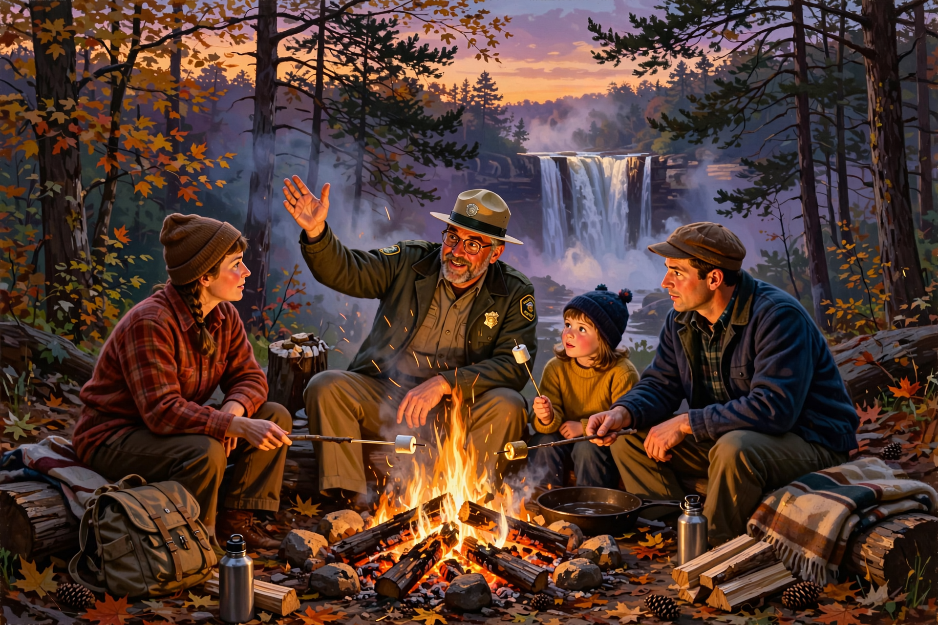 Illustration for 🔥 Roast a Marshmallow and Hear Old American Folk Tales at Burgess Falls
