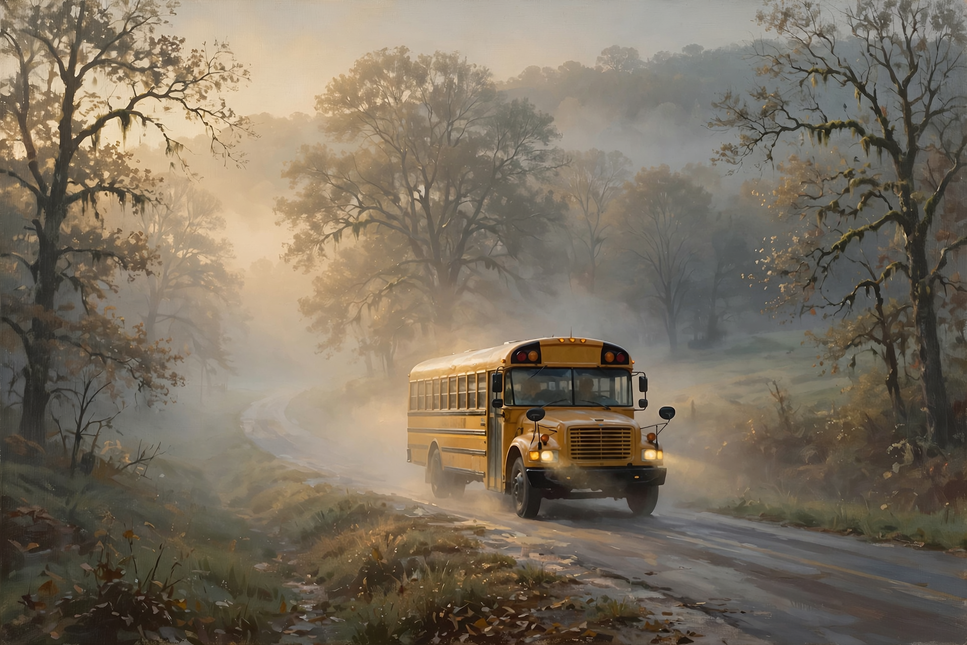 Illustration for 🌫️ Bus Safety Week, Day 3: Foggy Mornings Call for Slow Wheels