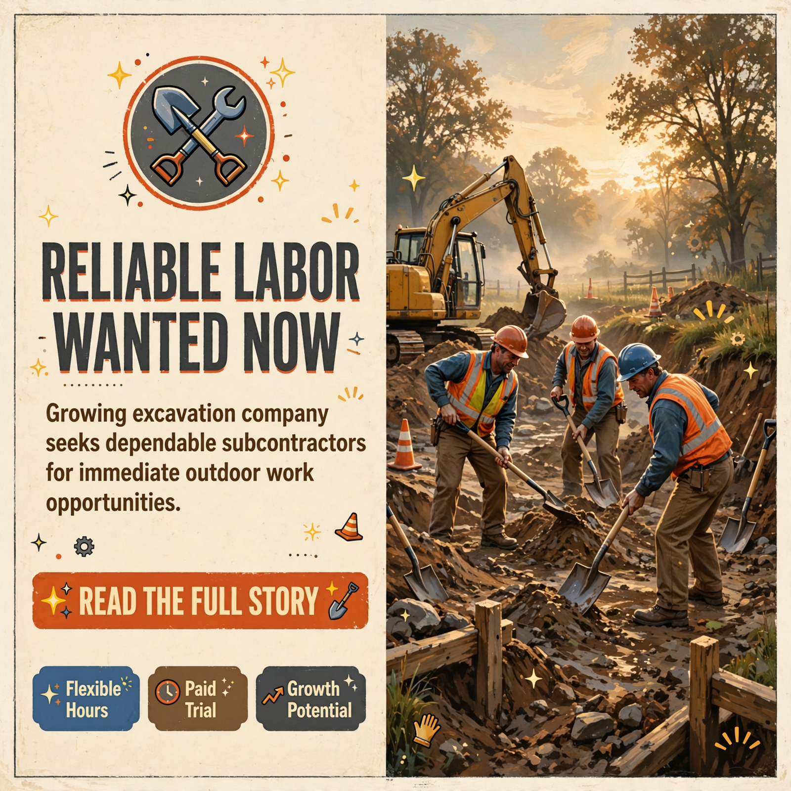 Featured image for "🛠️ Dirt Works Solutions Hiring General Labor Subcontractors in Middle Tennessee"