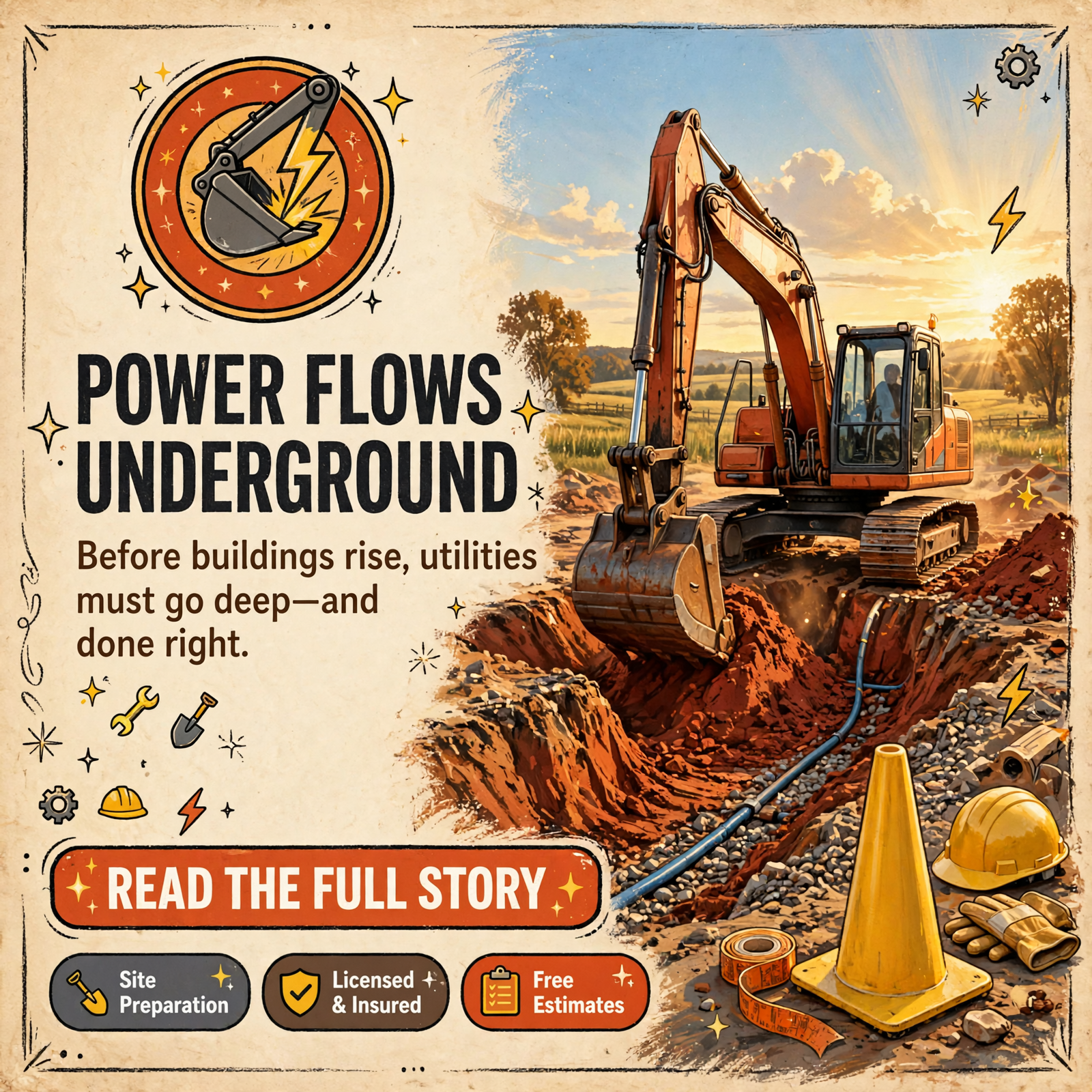 Featured image for "⚡ Medley Excavating Digs 900 Feet of Primary Electric for Valley Property Projects"
