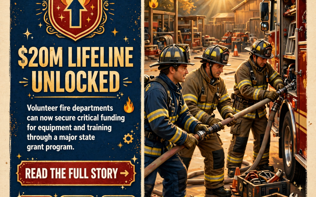 🚒 Tennessee Volunteer Fire Departments Can Apply for $20 Million in Equipment and Training Grants