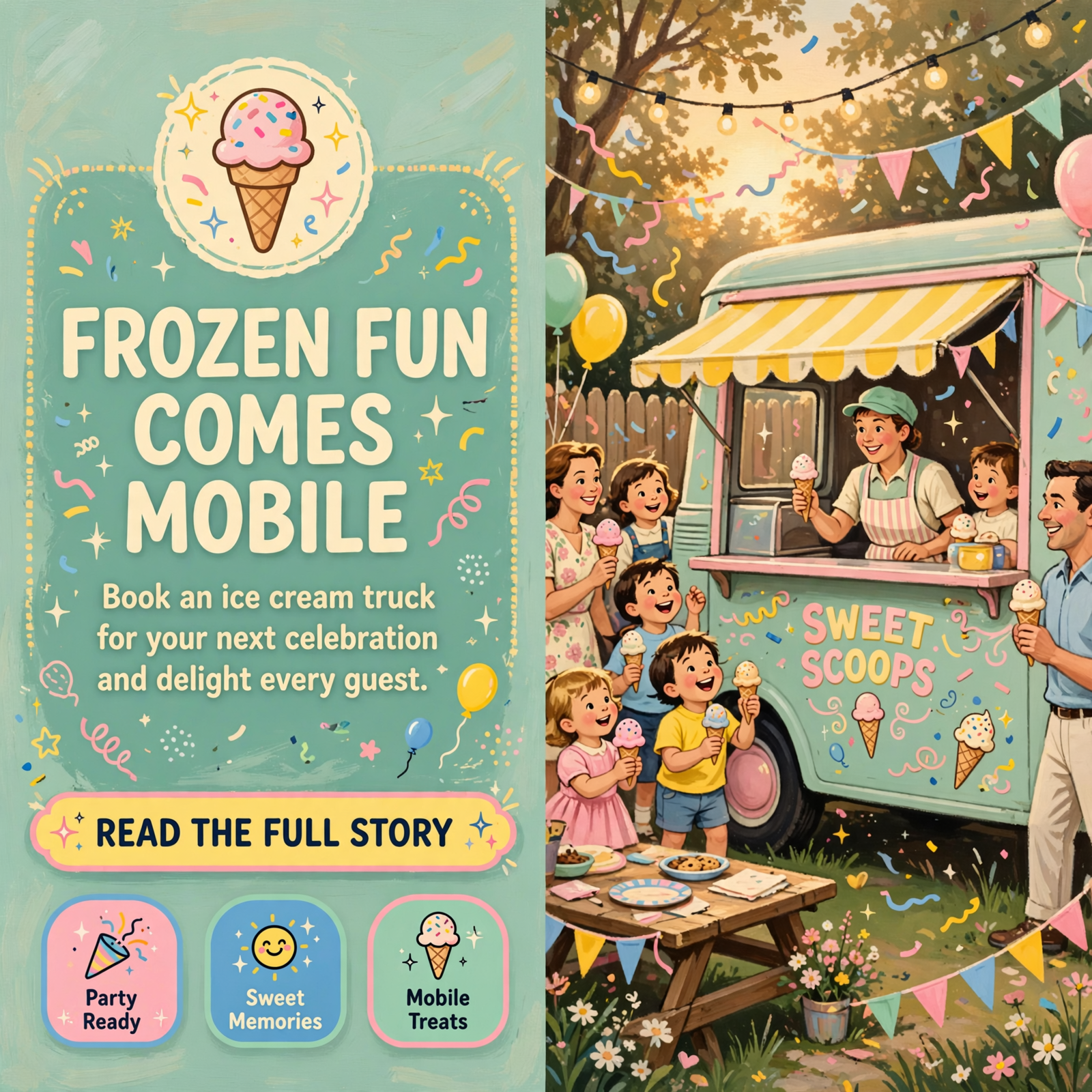 Featured image for "🚚 Bring the Ice Cream Truck to Your Party - Sweet Treats Mobile Service Now Booking Events 🍦"