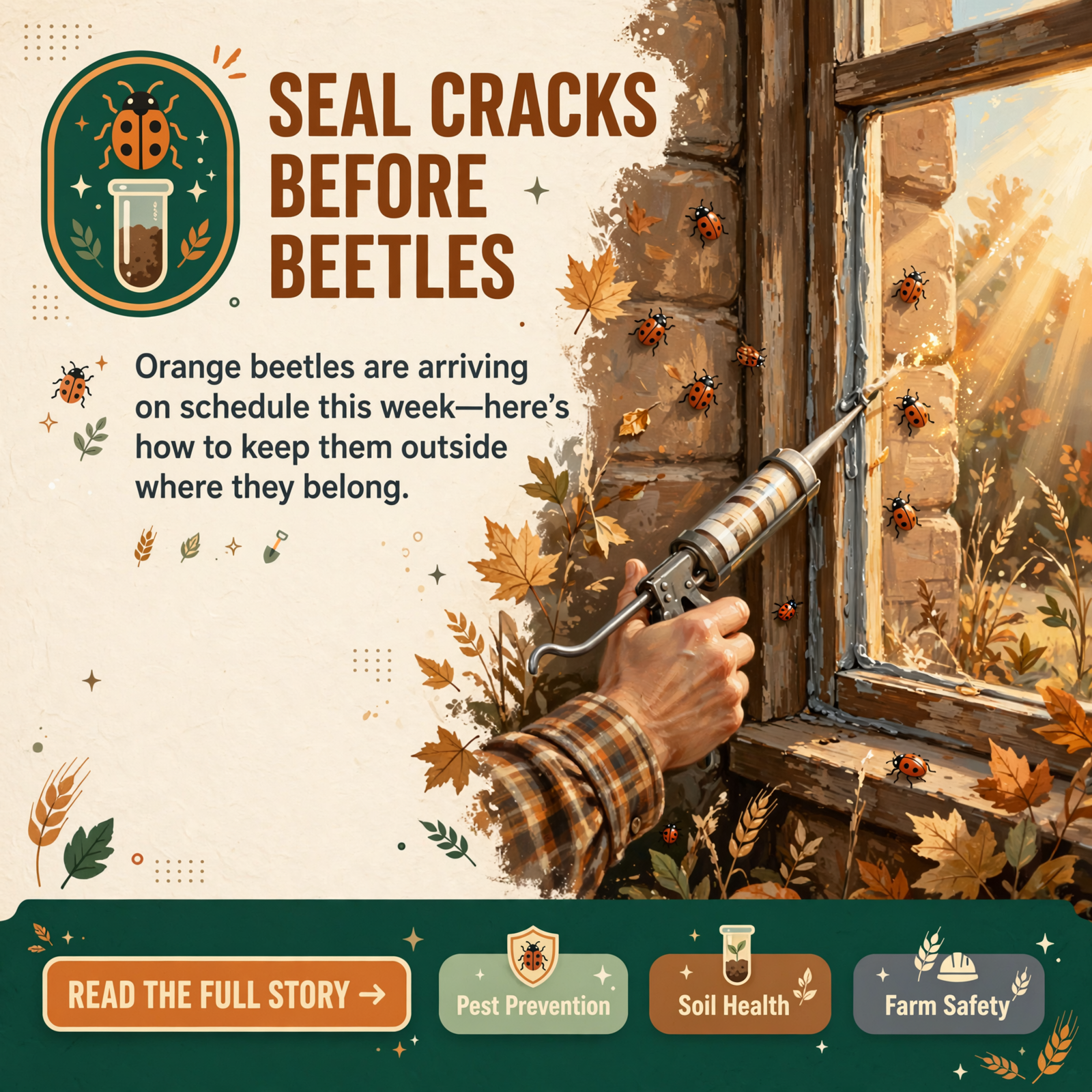 Featured image for "🐞 Lady Beetle Week, a Soil Report Worth Reading, a Johnsongrass Clock Check and a Free Farm Day in the Foothills — Your Farm & Garden…