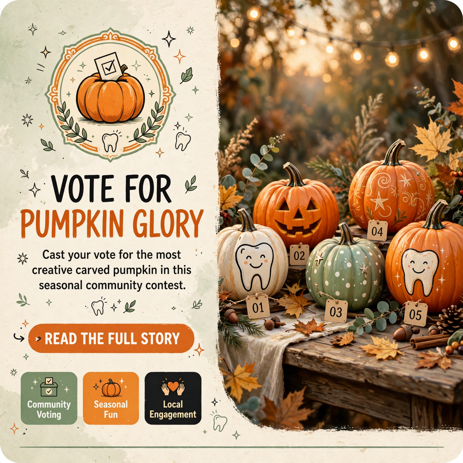 Featured image for "🎃 Hixson Pike Dental Launches Pumpkin Decorating Contest - Vote for Your Favorite"