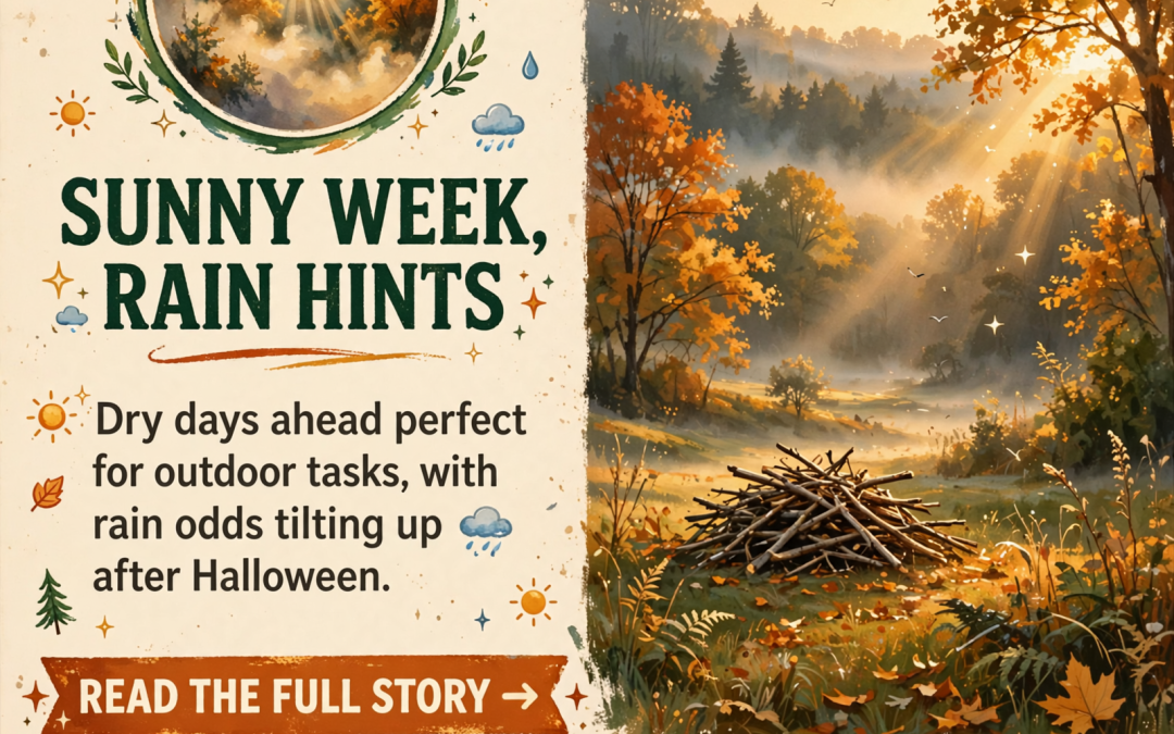 🍂 Driest Air of the Week Today, a Calm Sunny Weekend and the First Hint of Rain Around Halloween: Your Dunlap Weather & Outdoors Week