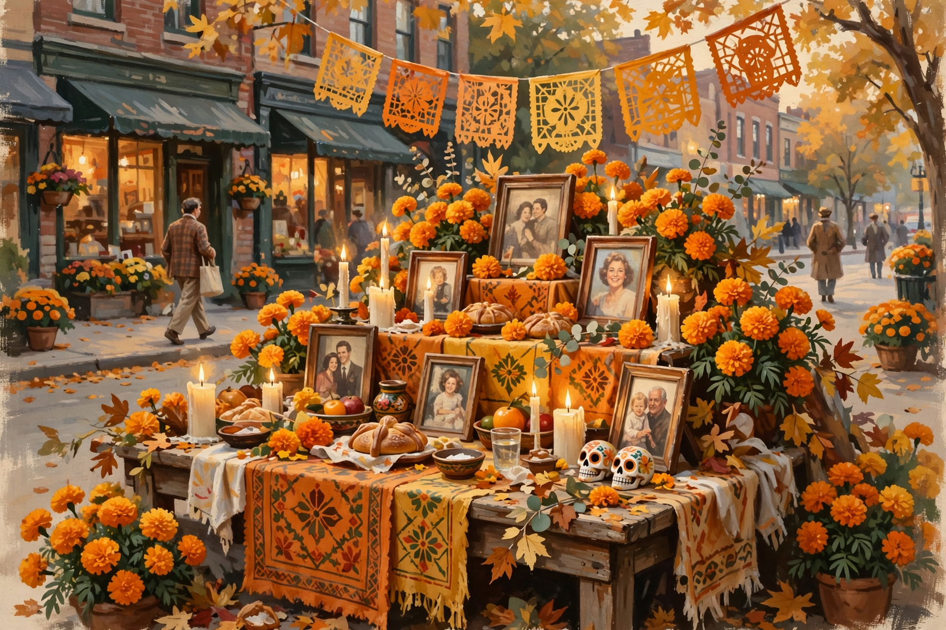 Illustration for 🌼 See a Downtown Full of Marigolds at Huntsville's First Día de los Muertos