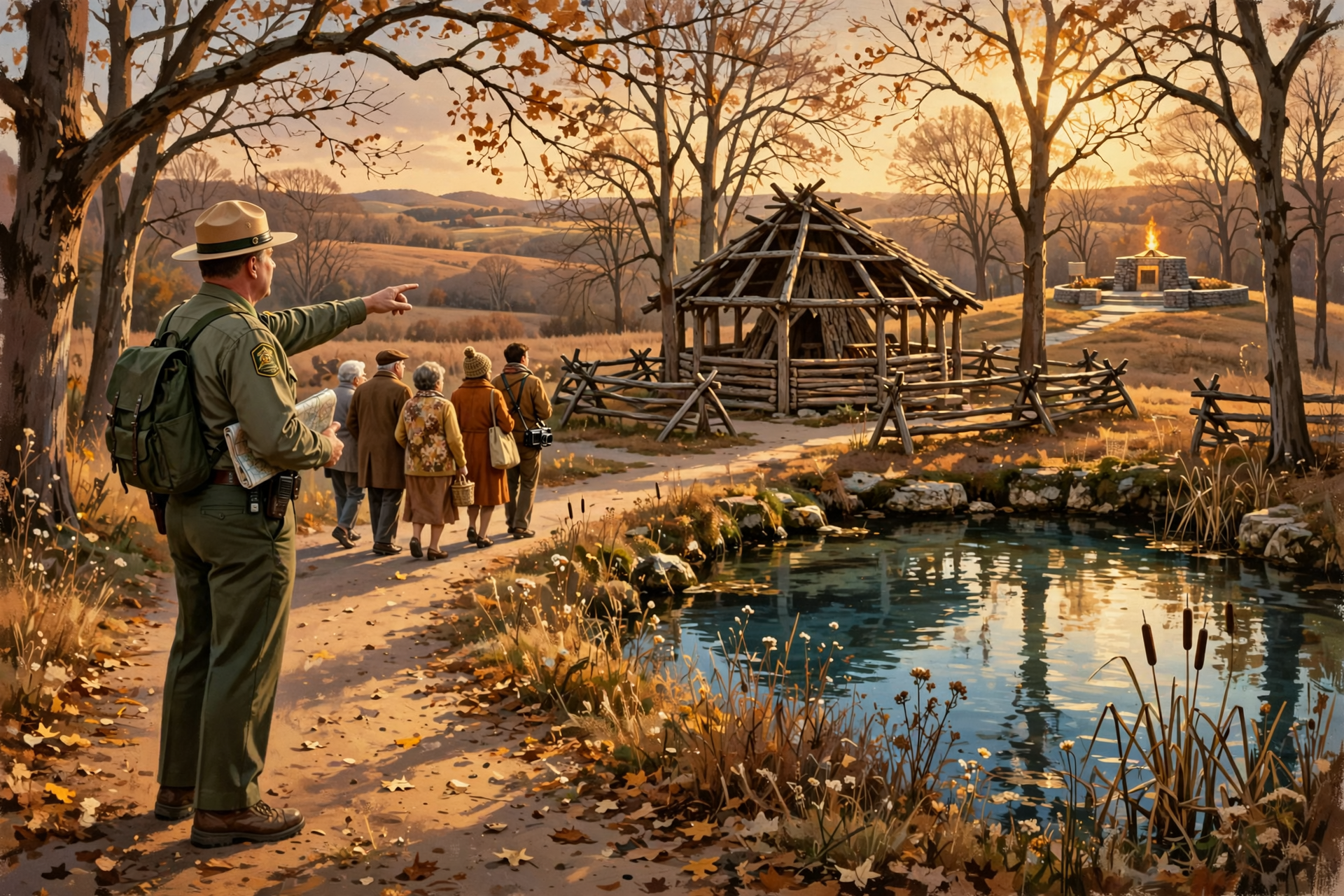Illustration for 🔥 Walk the Cherokee Council Grounds on a Free Ranger Tour of Red Clay