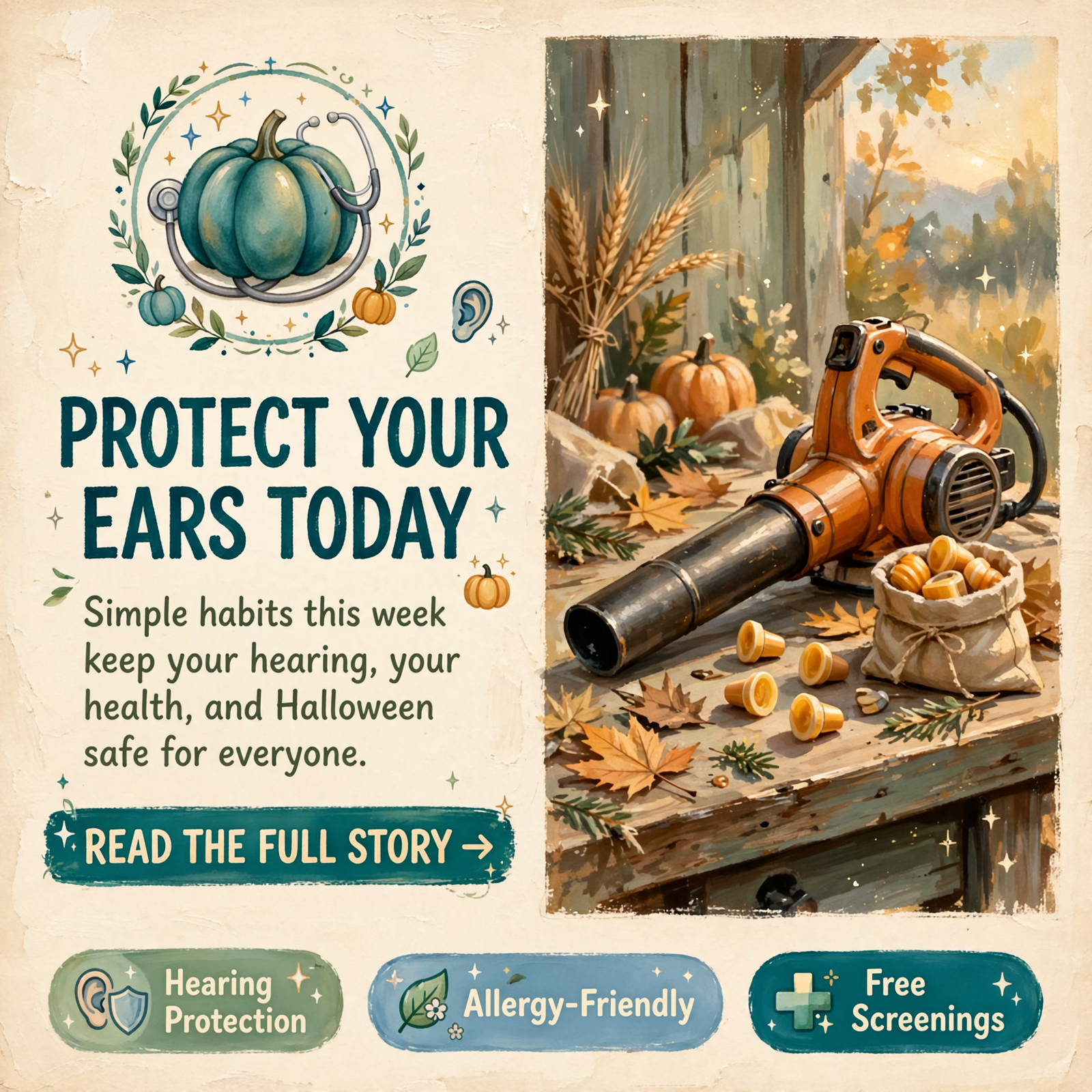 Featured image for "🩺 Turn It Down a Notch, a Teal Pumpkin by the Door and a Free Church Health Fair Saturday: Your Healthy Valley Report"