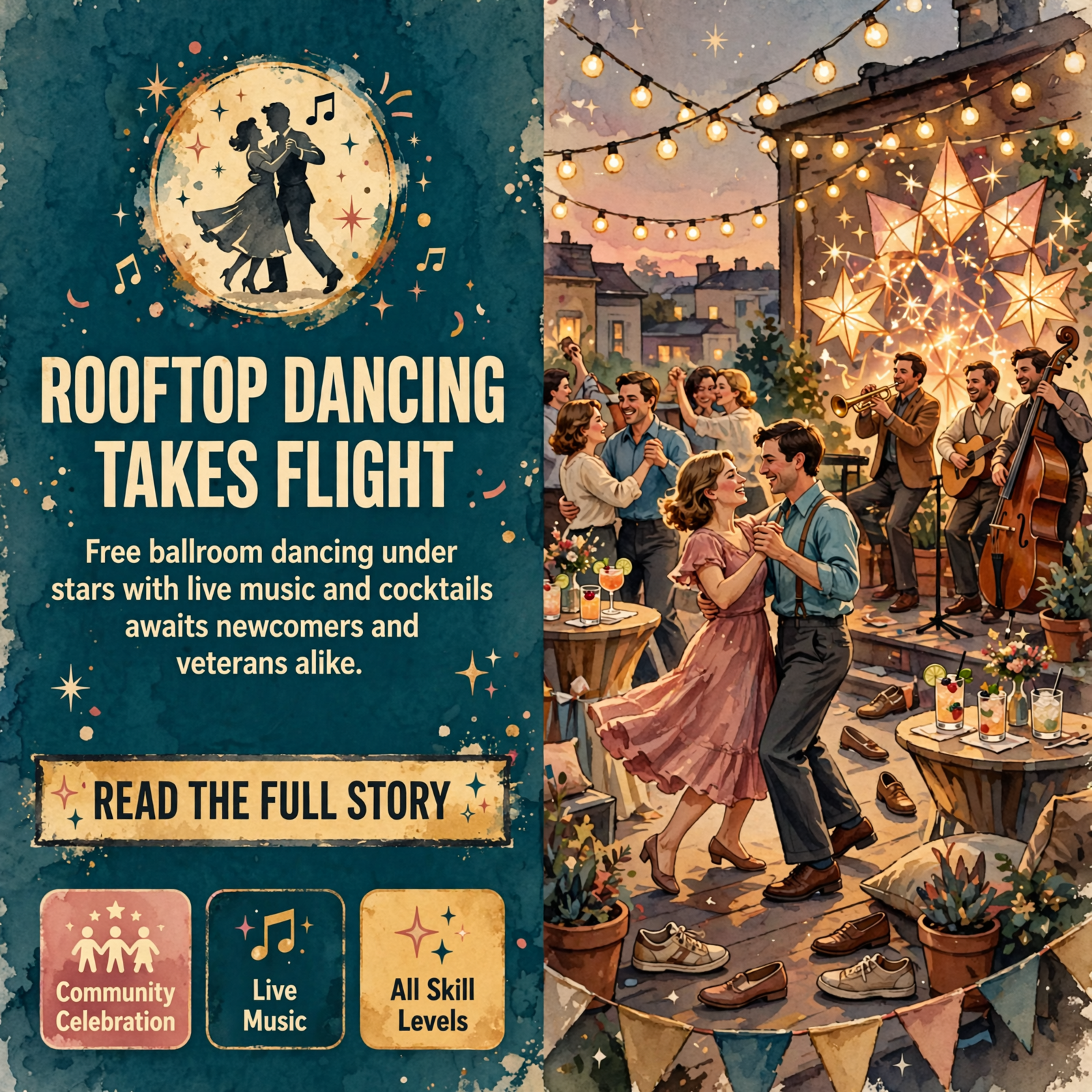 Featured image for "🎶 Rooftop Ballroom Dancing Comes to Chattanooga with Free Live Music & Cocktails"