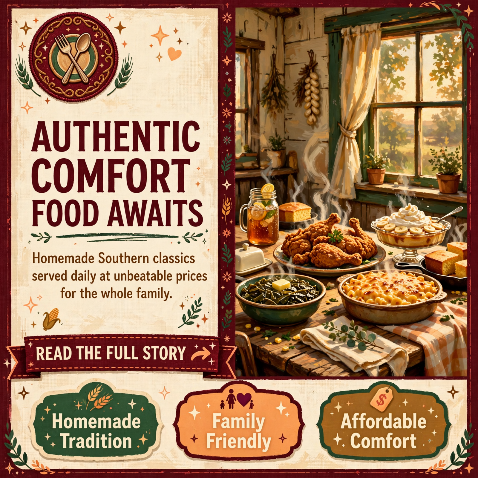 Featured image for "🍽️ Southern Comfort Food Menu at The Southern Pantry in Dunlap, TN - Wednesday, October 21"