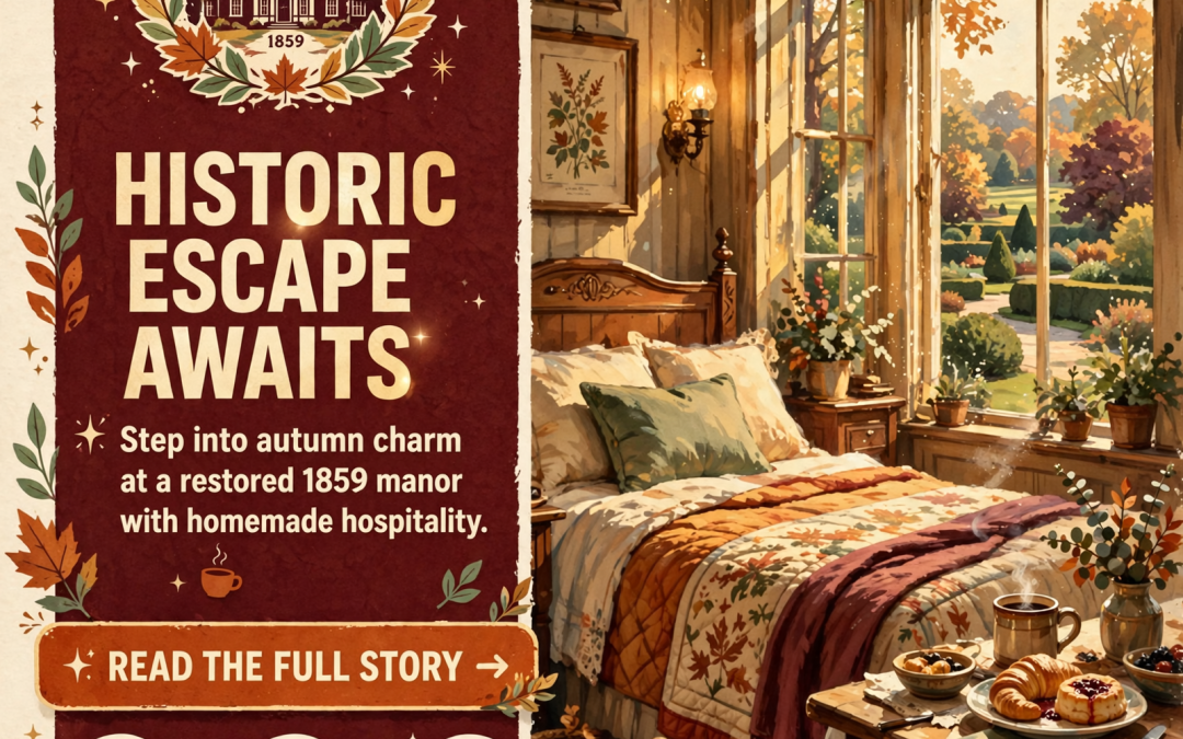 🍂 Fall Getaway at Whistlestop Manor in Sweetwater – Historic Bed & Breakfast with Homemade Breakfast