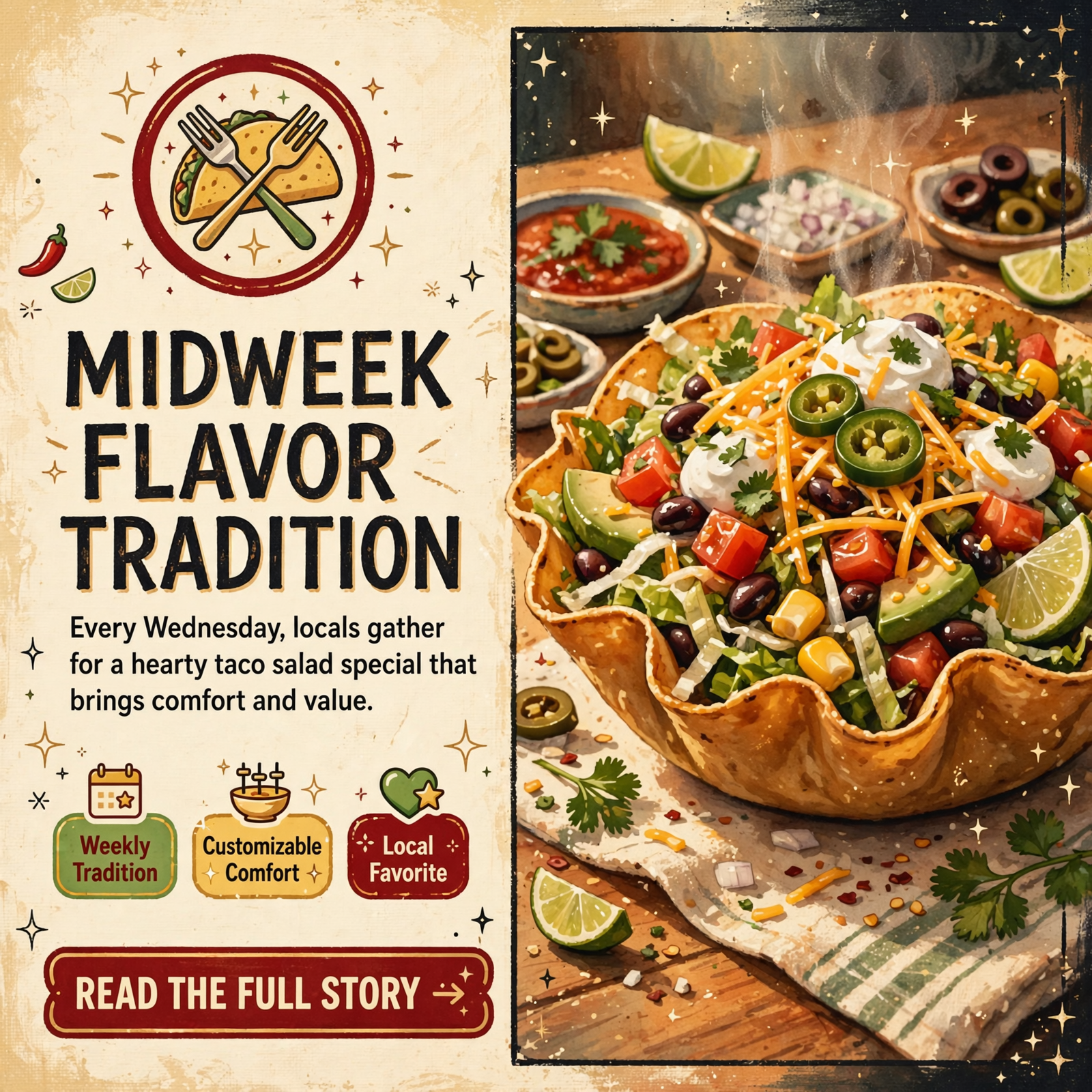 Featured image for "🌮 Taco Salad Wednesday Special at Tammy's Market in McMinnville"
