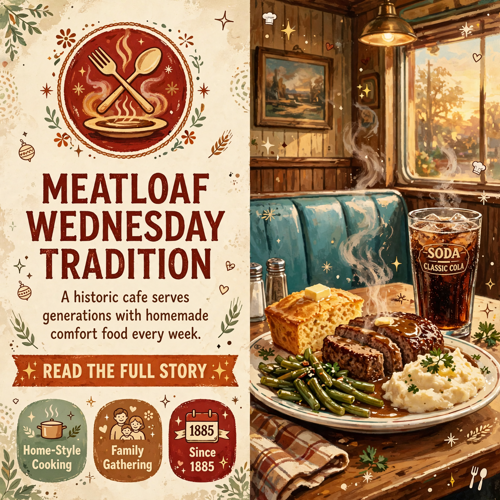 Featured image for "🍖 Meatloaf Wednesday at Doyle Cafe - Traditional Comfort Food in White County"