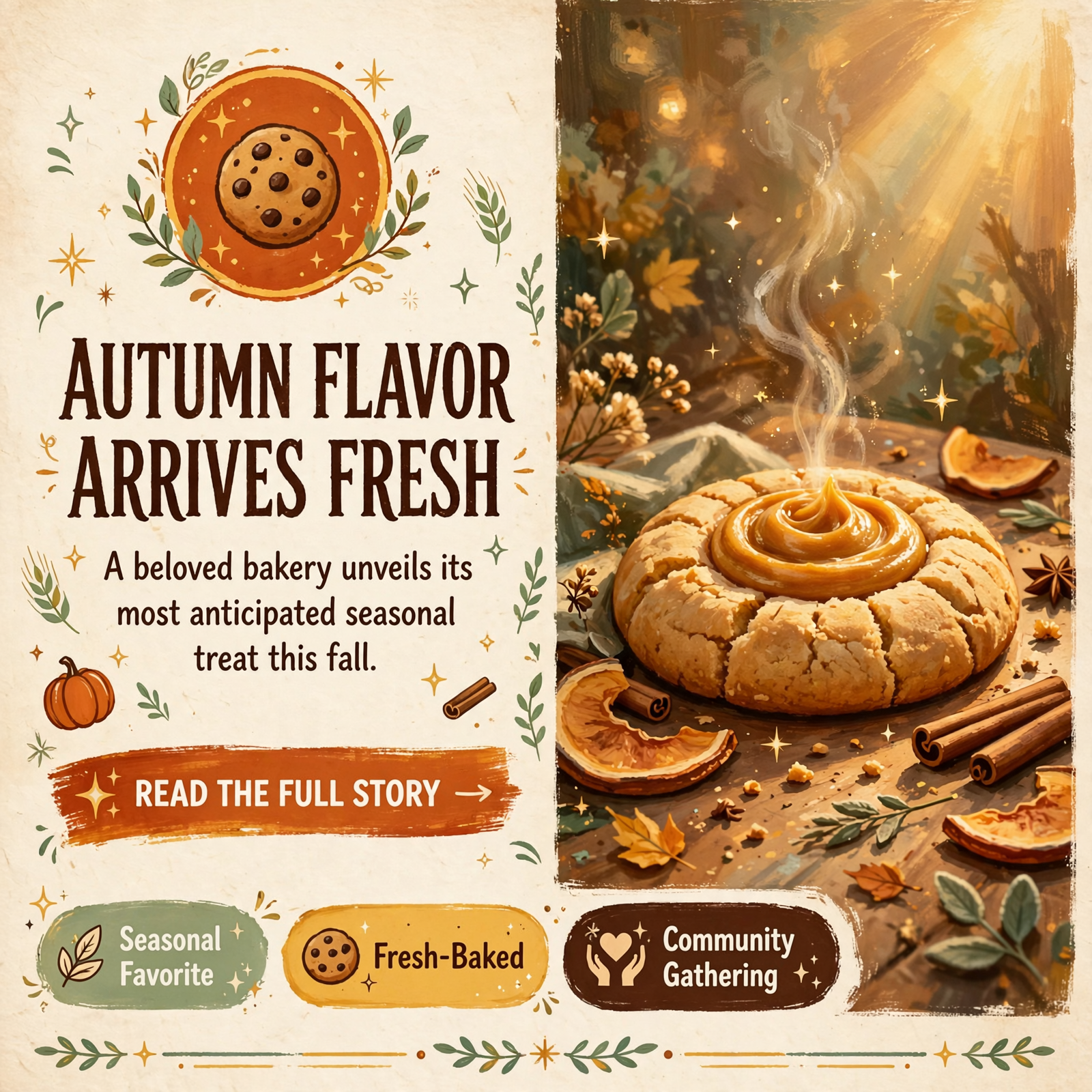 Featured image for "🎃 The Last Straw Introduces Pumpkin Butter Cookie in Spencer"